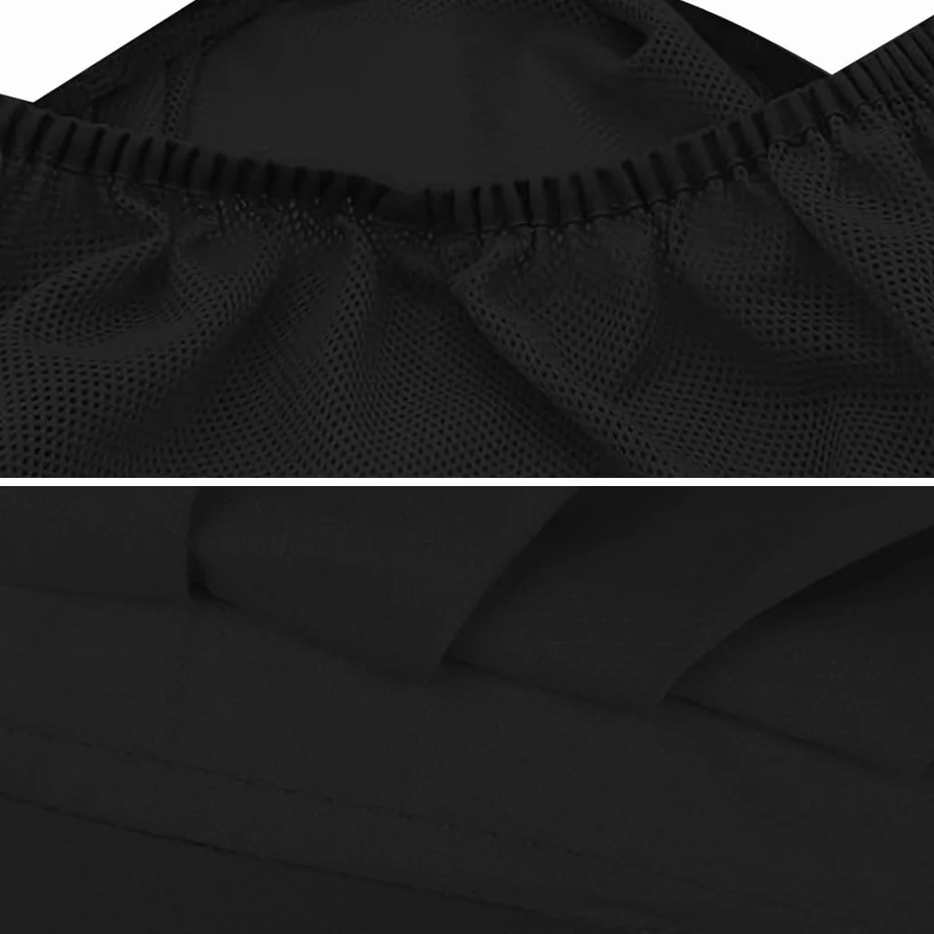 Voarge 2 pezzi cappello da cucina chef elastico traspirante Nero 55/62 cm