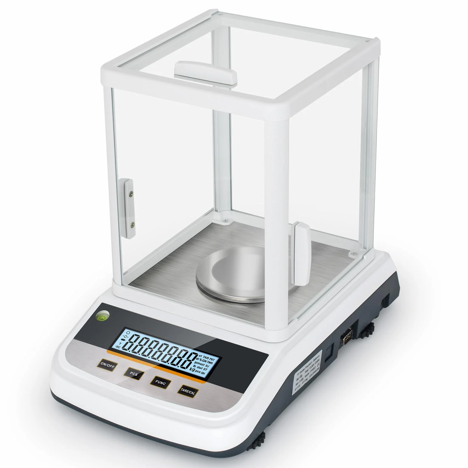 Bilancia di Precisione 0.001g, Bilancia di Analisi Elettronica Dotata di Protezione Antivento Ideale per l'industria, la Cucina, Gli Alimenti, la Pesatura e il Conteggio di Gioielli, 500 g x 0,001 g