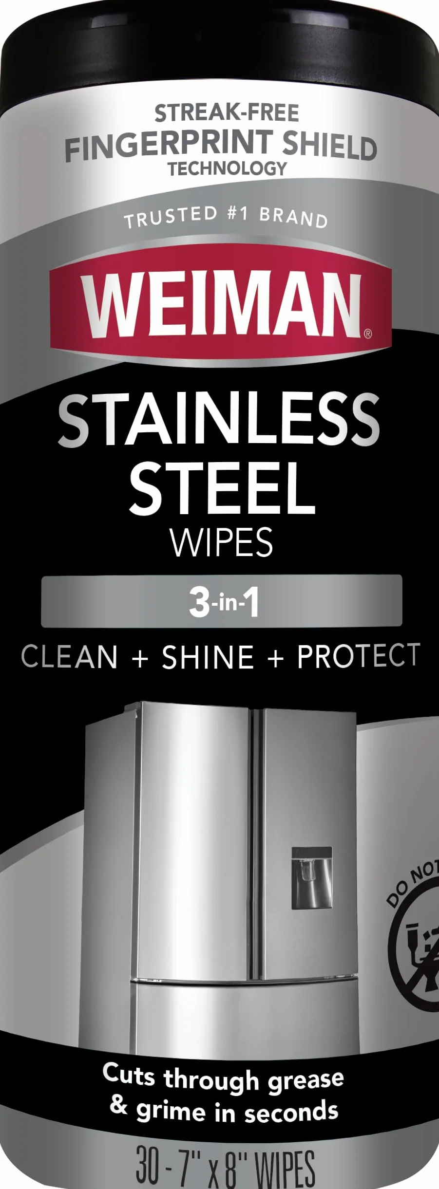 Weiman Wmn 92CT panno per pulizia acciaio INOX 7,6x17,8x20,3 cm 30 salviette