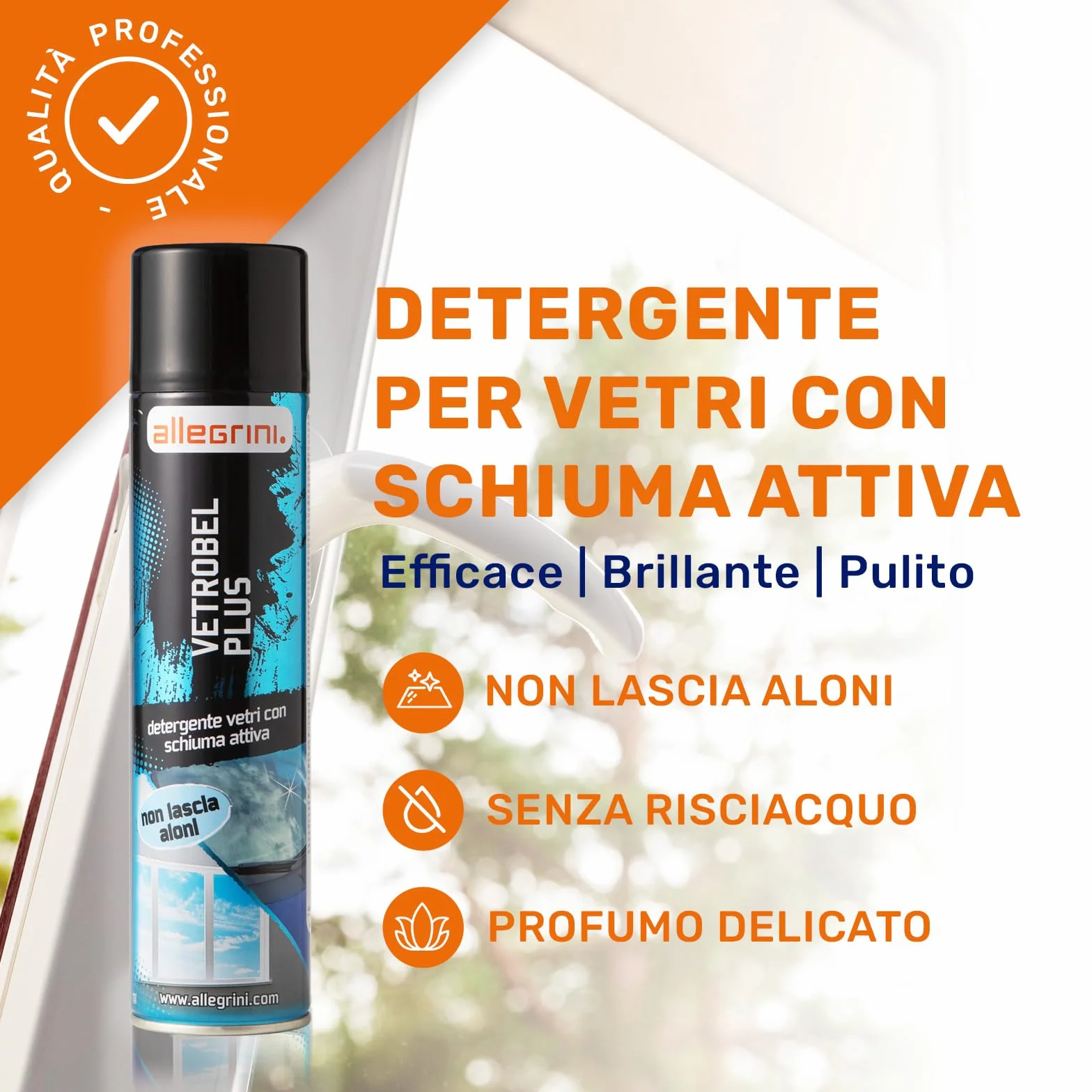 Allegrini Vetrobel Plus Spray Vetri Detergente Multiuso 400 ml