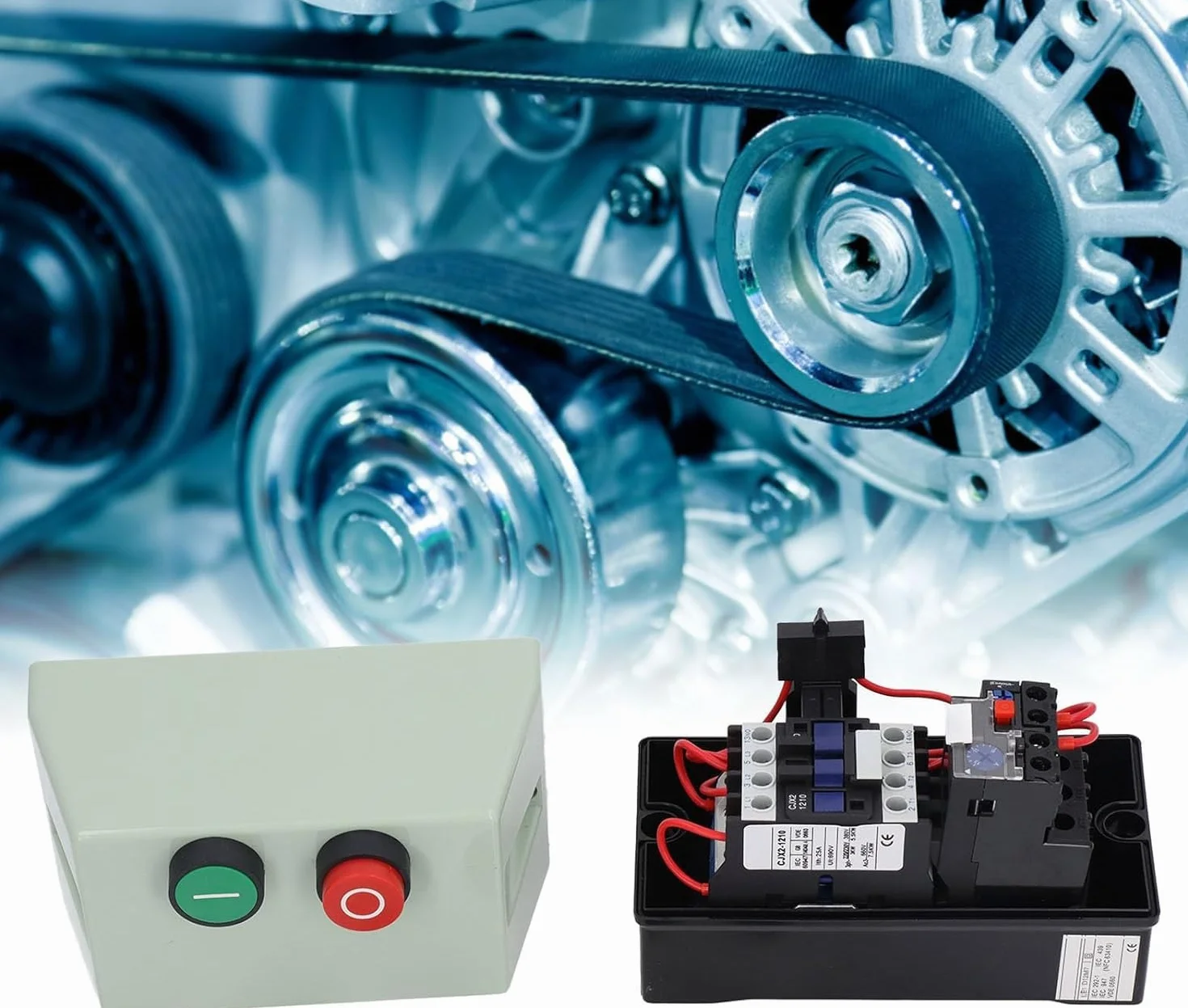 Avviatore magnetico,Interruttore di avviamento motore elettrico magnetico,Interruttori motore elettrico monofase 220/230V 12‑18A 5,5 HP,per compressore d'aria motore trifase monofase
