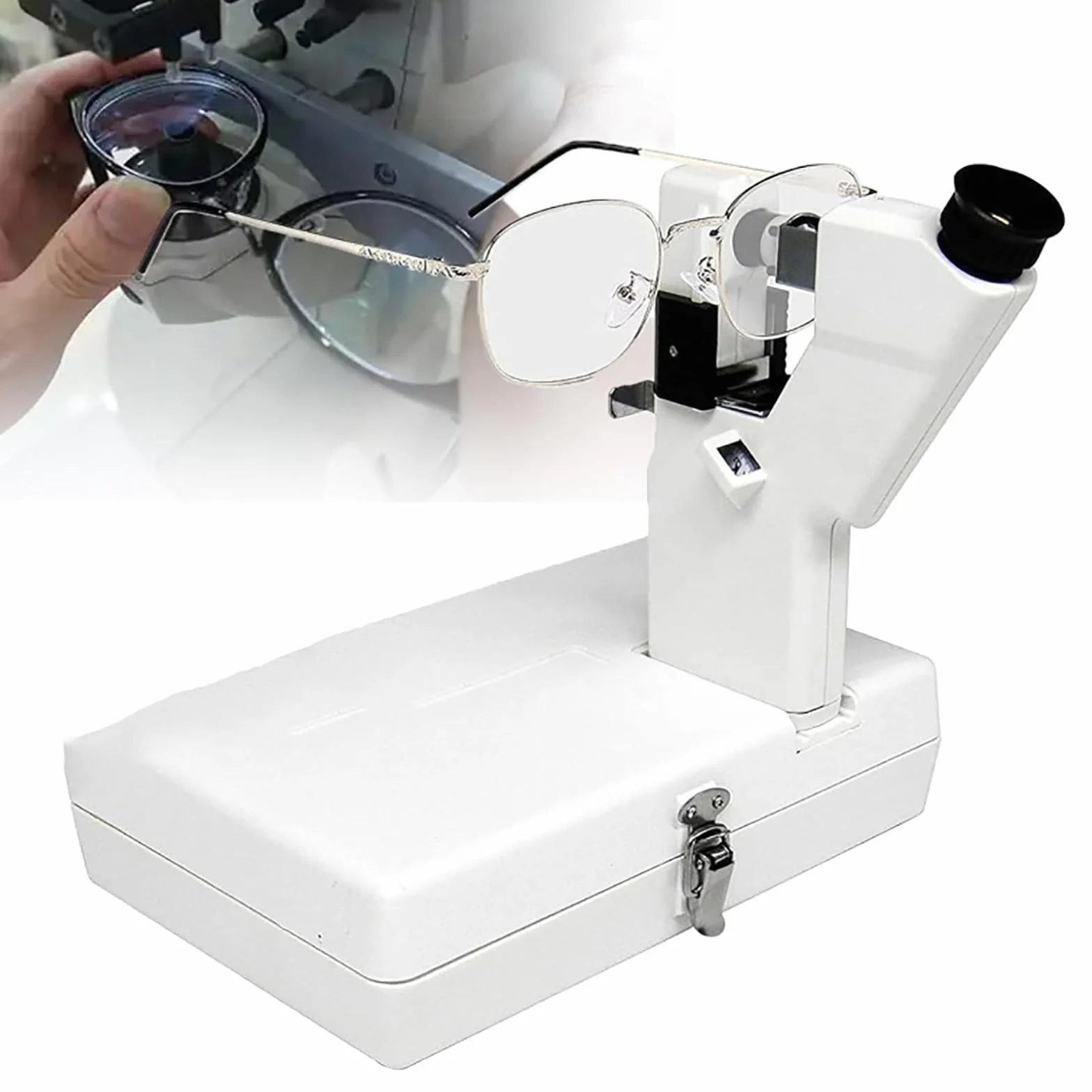 MObyat Apparecchio per optometria elettrica delle Lenti, frontifocometro Ottico per Lenti con Lettura Regolabile e Scala precisa, Test Lenti da 20 mm a 80 mm, Regolazione diottrica -5D~+5D