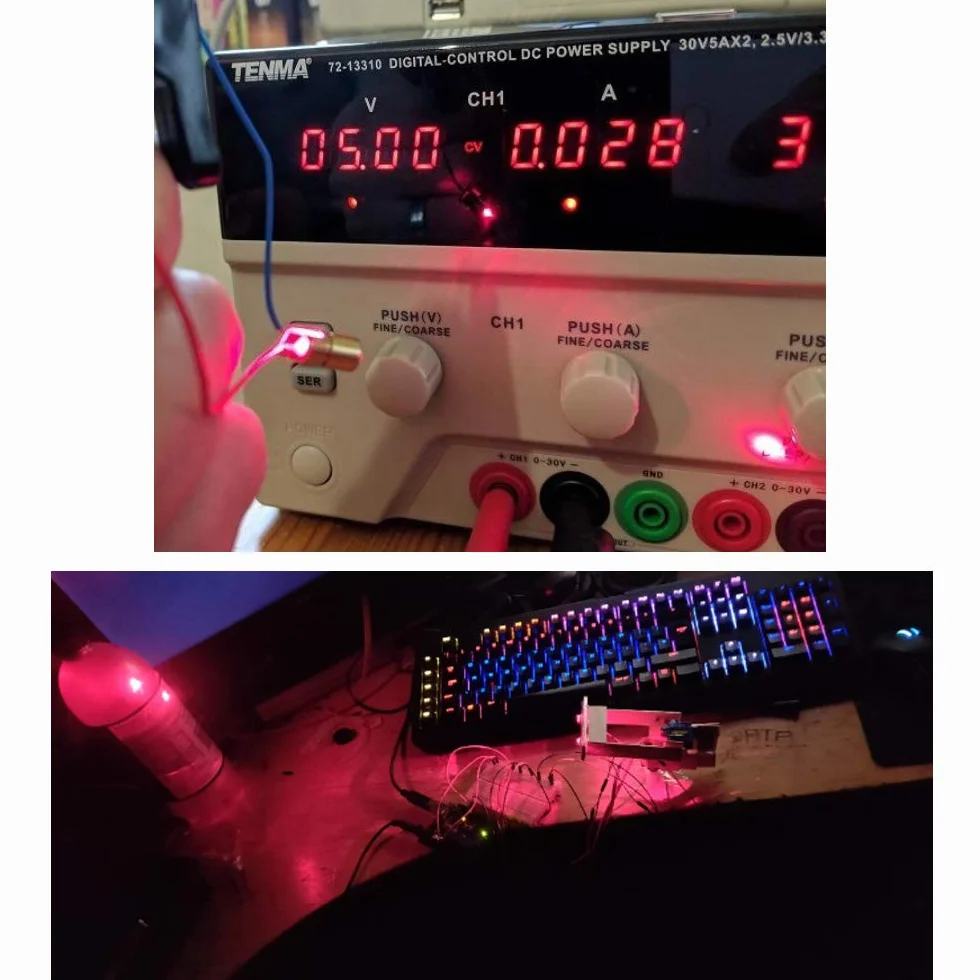 CESFONJER 15 PCS Diodo Laser Head | mini moduli a diodi laser a 1 punto da 650 nm, 5 mW, 3V per la prototipazione di Arduino Raspberry Pi