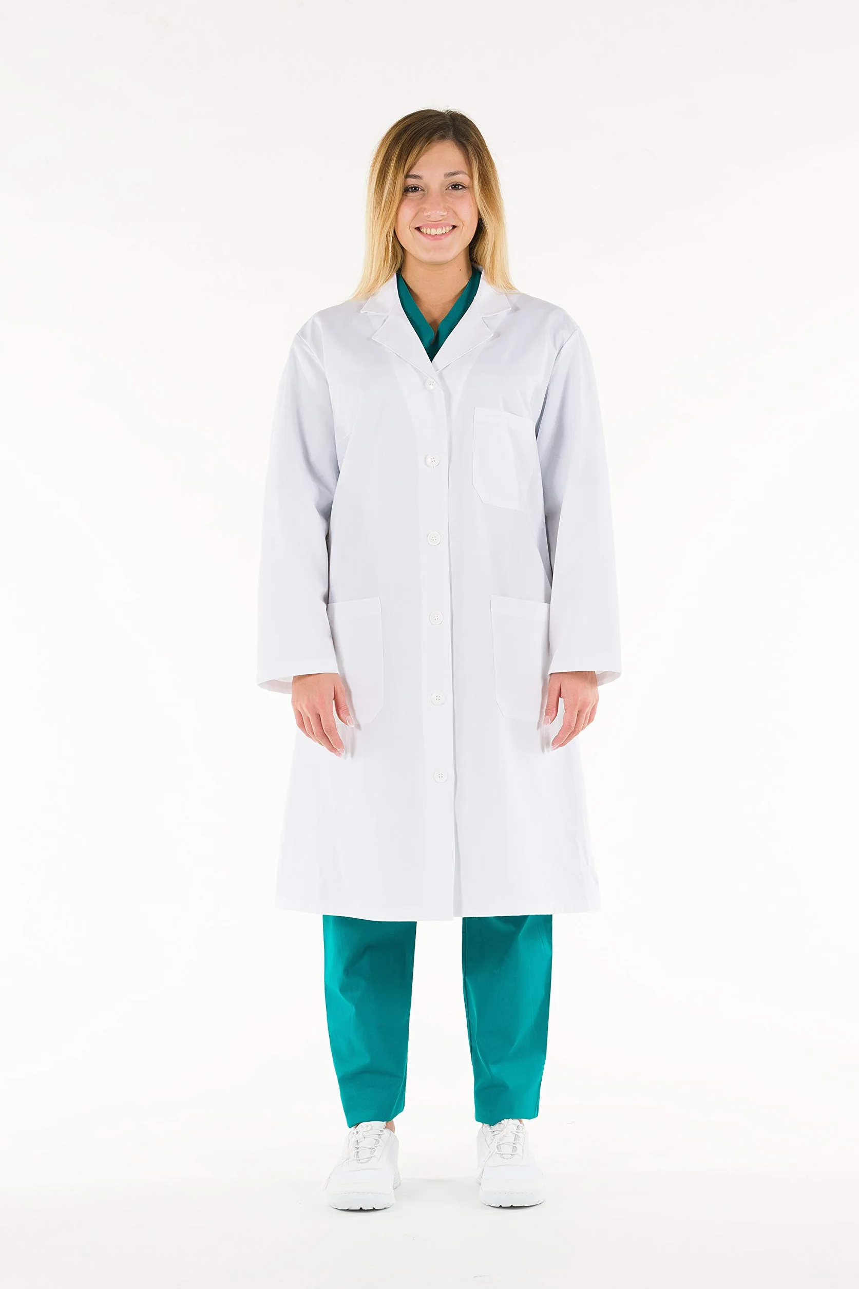Gima Camice Bianco da Donna 100% Cotone Taglia EU 42 per Medici e Studenti