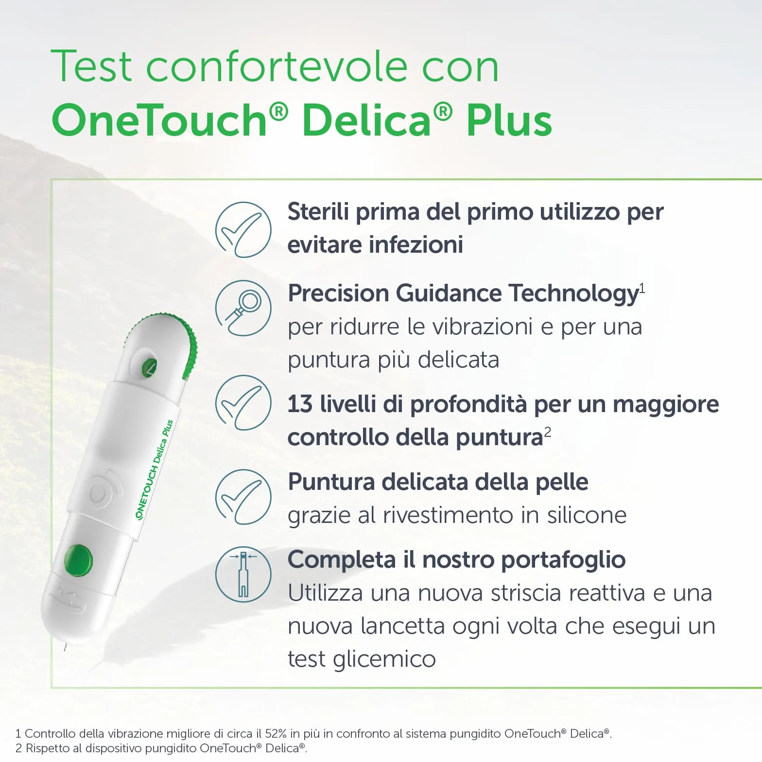 OneTouch® Delica® Plus lancette sterili per test glicemico per l’automonitoraggio della glicemia I 25 lancette sterili I Test glicemico a casa o in viaggio I 1 Confezione con 25 lancette sterili