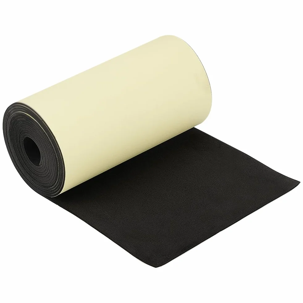 BENECREAT Rotolo di Schiuma EVA Autoadesiva Nera 3 x 20cm, Foglio di Gommapiuma Impermeabile Spesso 2mm per La Protezione Dei Mobili, Riempimento Spazi Vuoti, Costumi e Progetto Artigianale