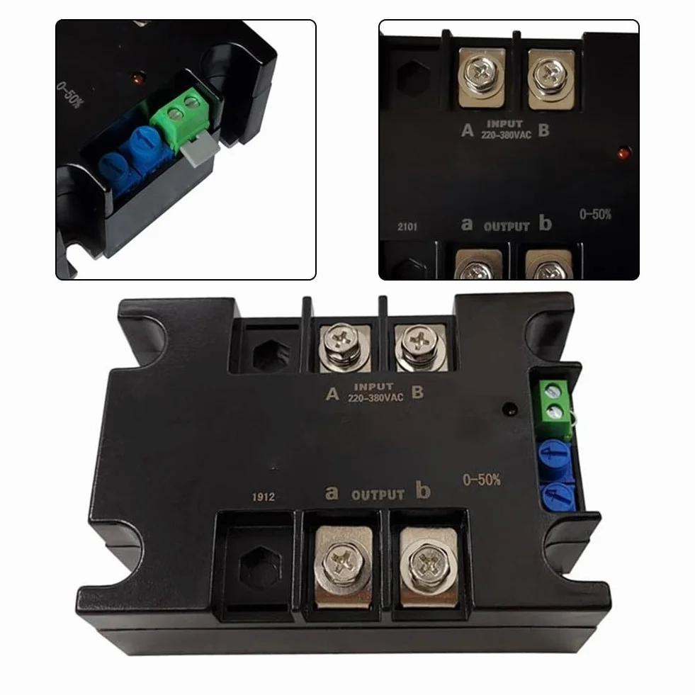Motore monofase Soft Starter 220V Controller motore elettrico per acqua per compressore ventilatore, tensione regolabile per -30s, modulo ABS compatto per nastri trasportatori mulini a sfere (SSR