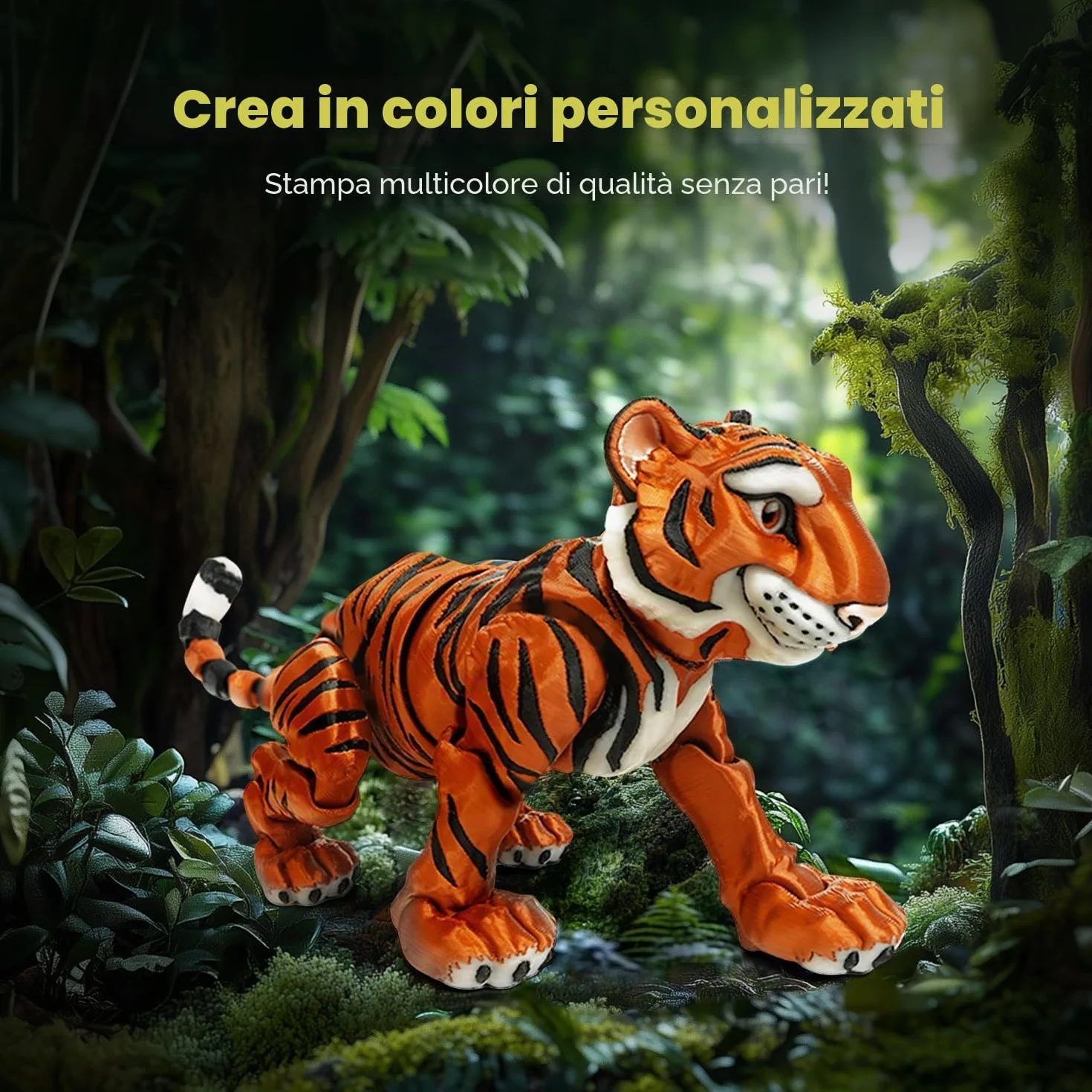 FLASHFORGE AD5X, stampante 3D multifilamento, stampa multicolore, velocità 600mm/s, stampa 1-clic con creazioni IFS, calibrazione automatica e backup del filamento, stampa 220 x 220 x220 mm
