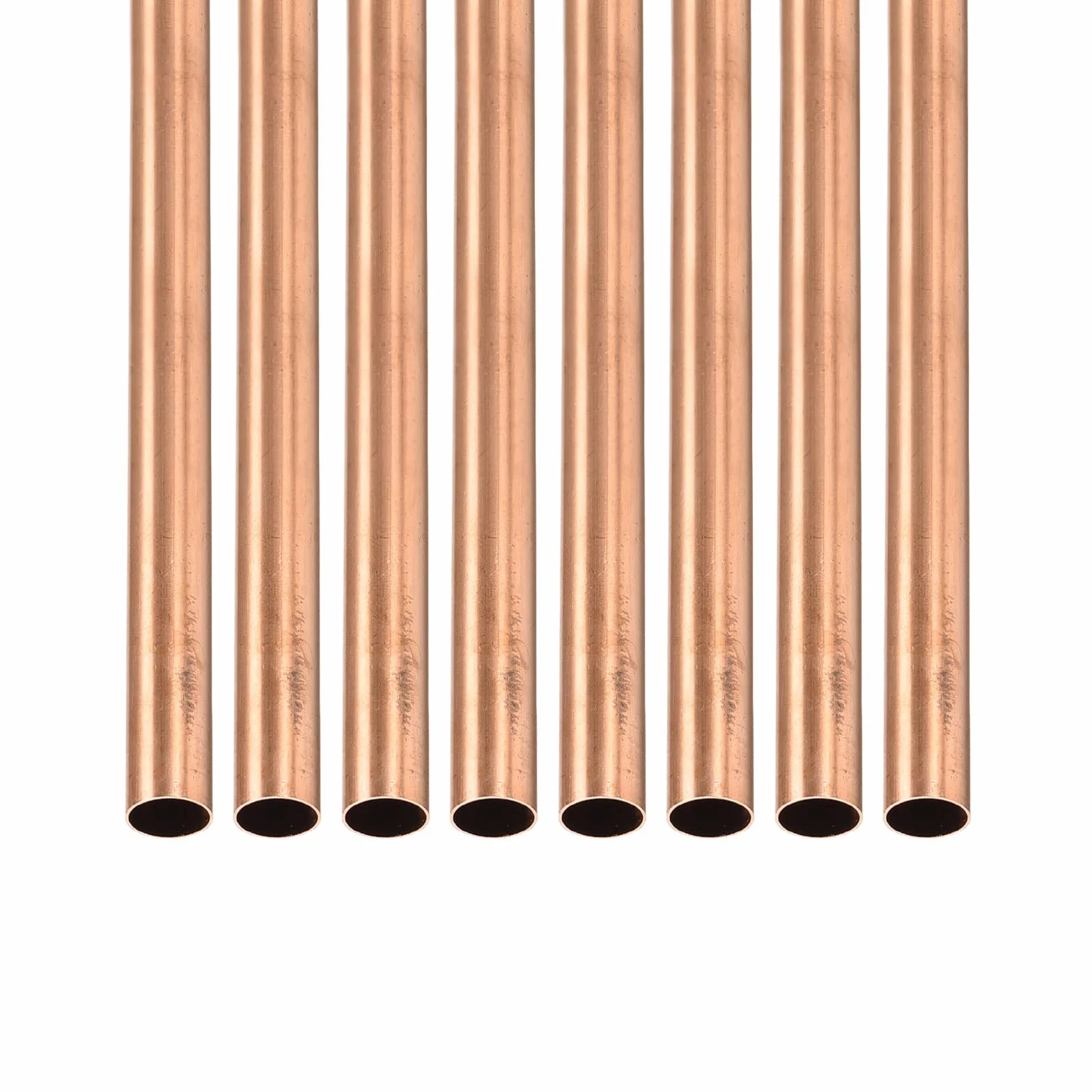 DTGN 7mm x 0.2mm x 300mm(ODxMuro TxL) Rame Tubo - 8pz - Buono per Macchinari Attrezzatura Fai-da-te Decorativa Cornice - Rotondo Metallo Tubazione