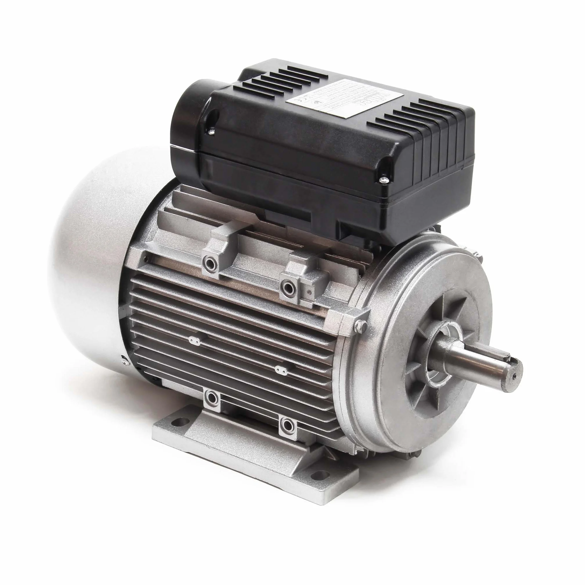 Wiltec Motore elettrico monofase 2 poli 230 V 1,5 kW, condensatore di avviamento 2850 giri/min, avvolgimento in rame