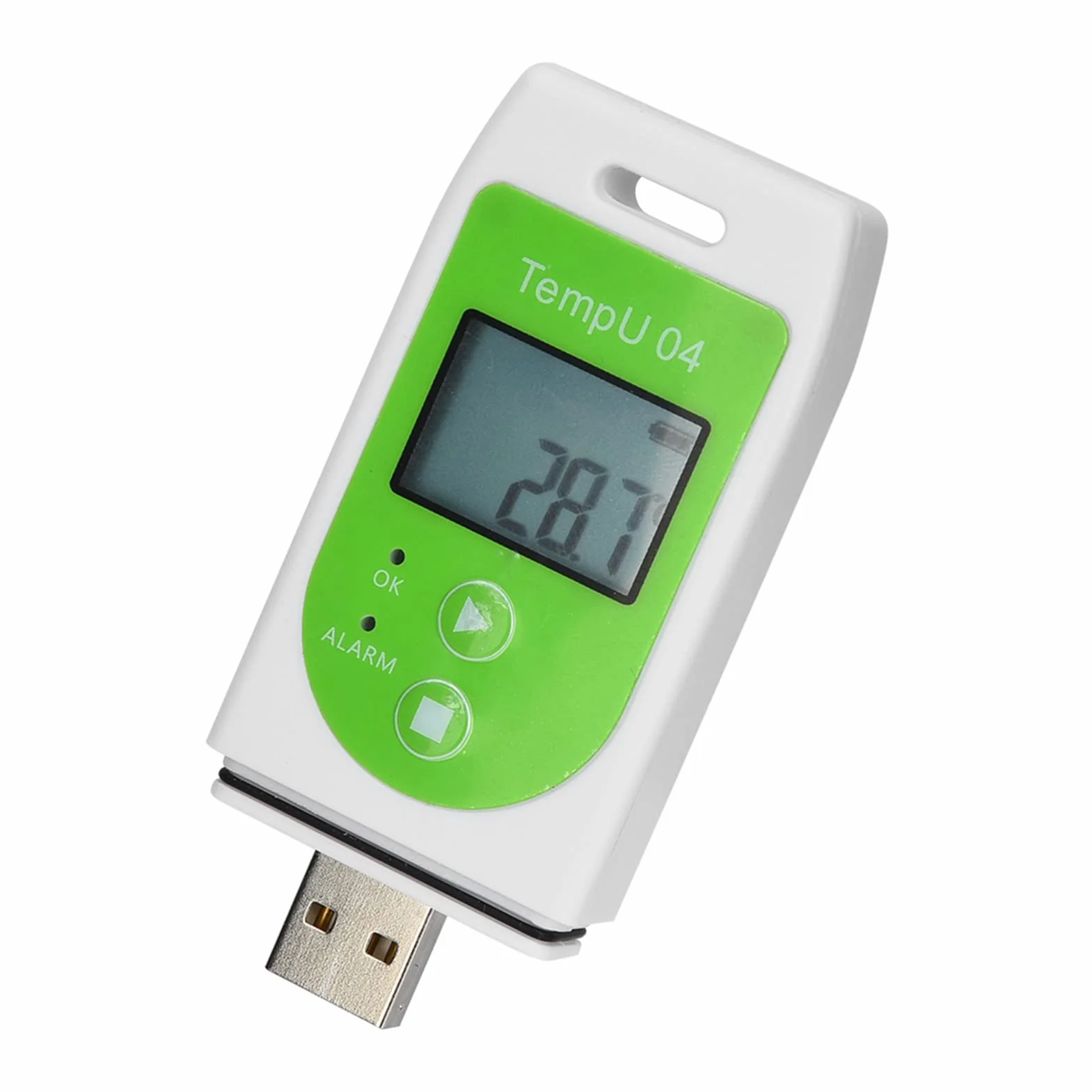 Data Logger di Temperatura e Umidità TempU04 PDF Porta USB Registratore di Umidità di Temperatura Riutilizzabile Capacità di 12.000 Punti[TempU04] (TempU04)