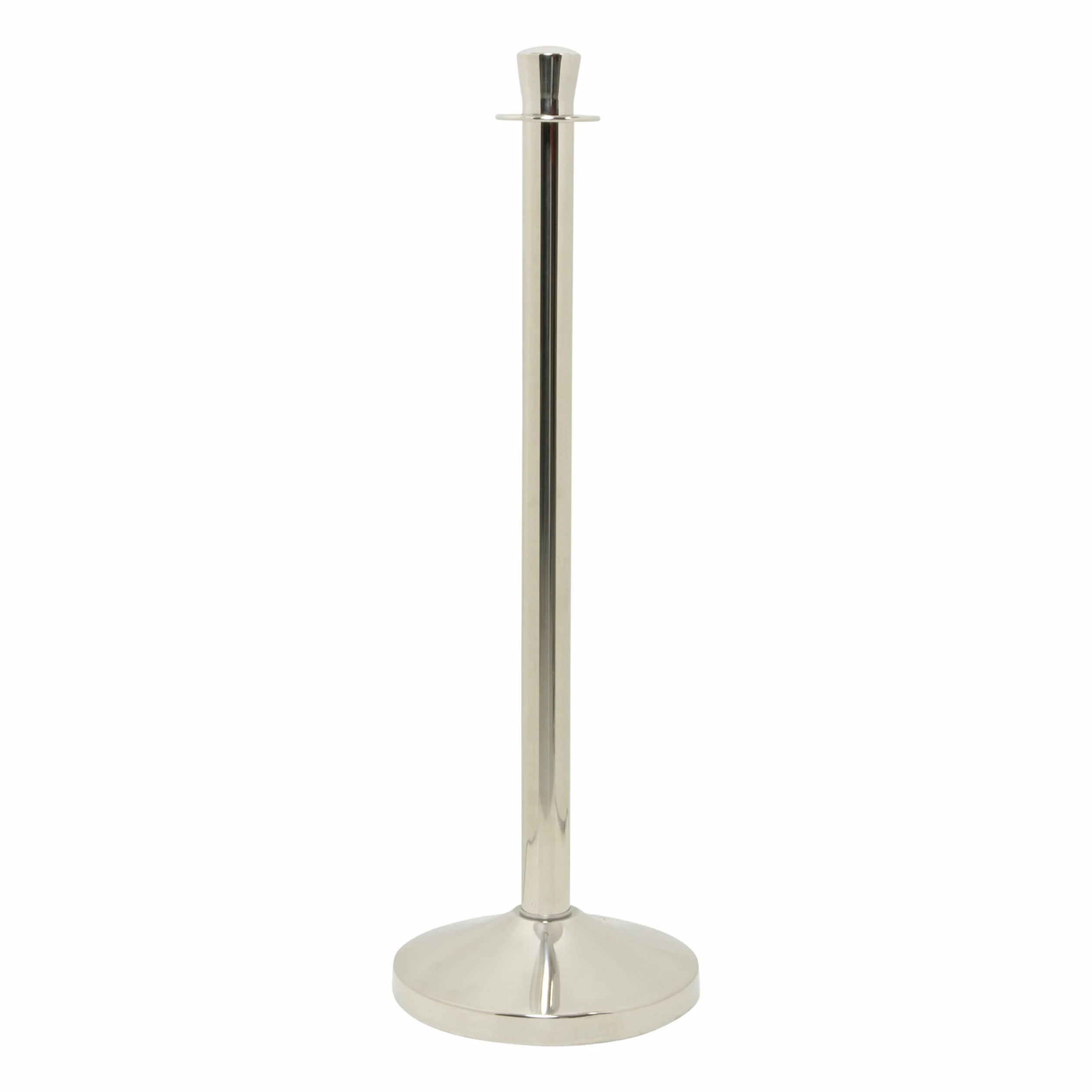SECURIT - Set di Colonnina e Base per Sistema Barriera Classic - Per Bar, Ristoranti, Pub, Negozi - Testa Piatta - 4 Punti Di Connessione - Antigraffio e Protezione del Pavimento - Acciaio Inox