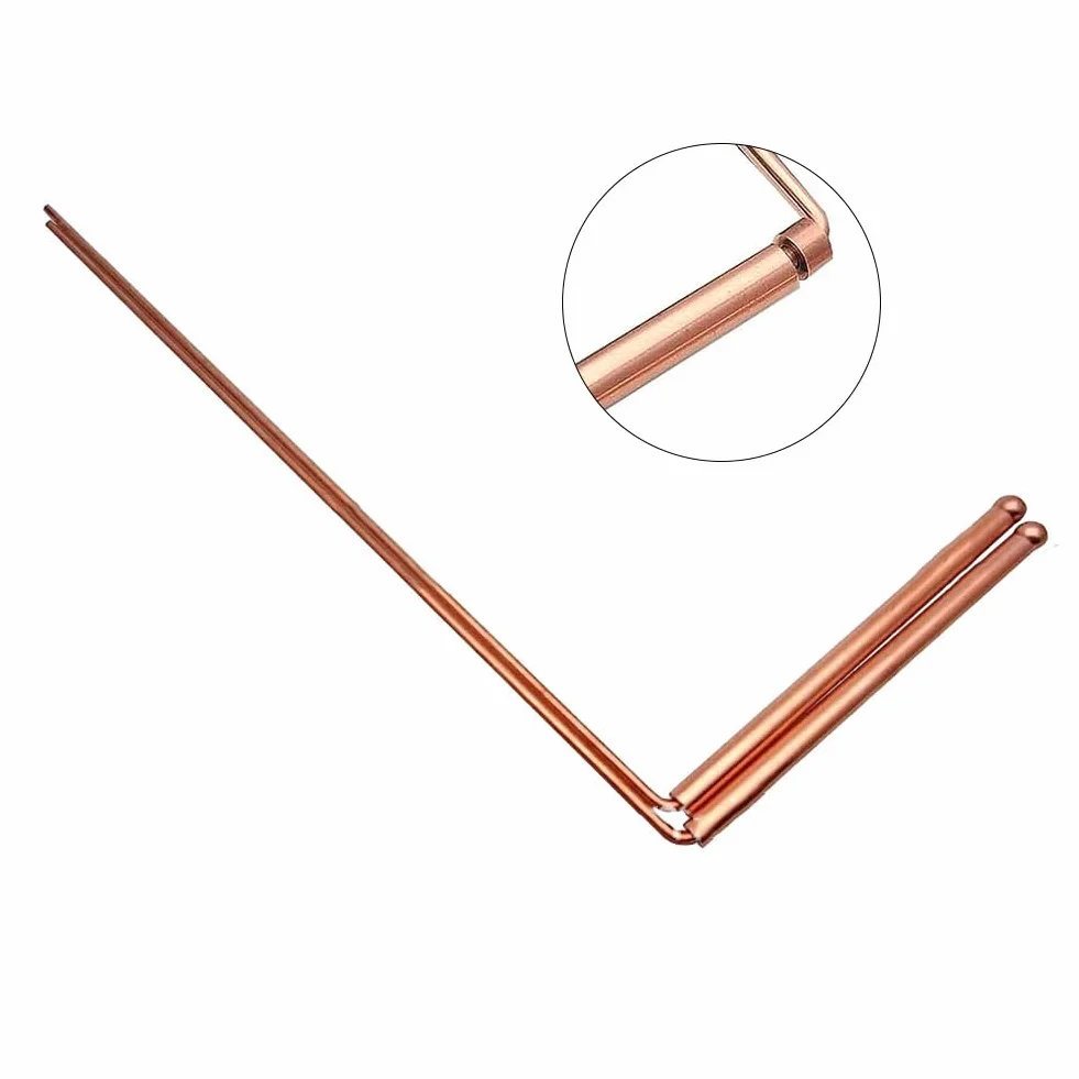 Kit di bacchette di radiestesia FACULX in rame - 2 pezzi - Rame 99,9% - Per acqua, tesoro, strumenti di ricerca