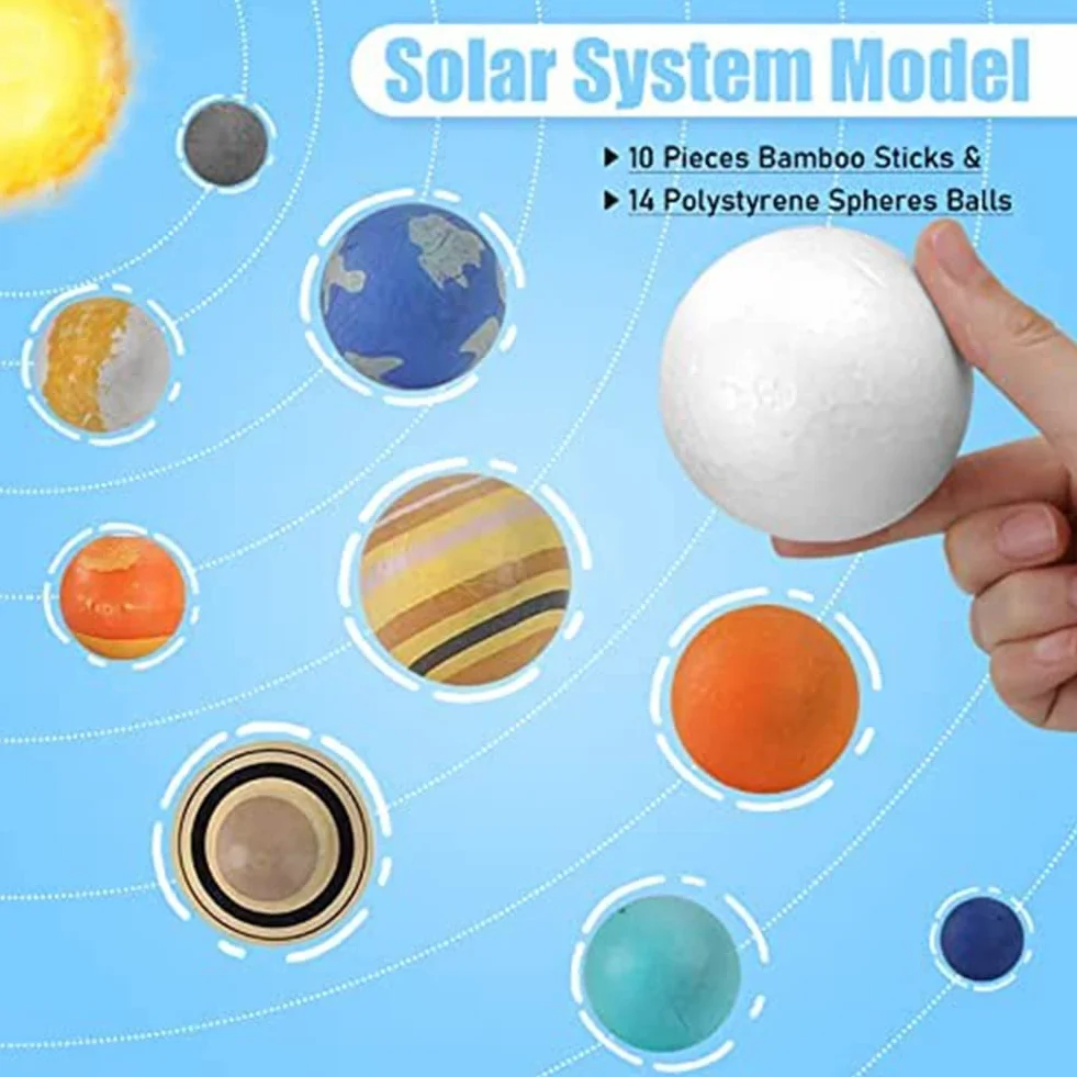 PlanetModel Crafts Dasing Set Sistemi Solari 14 Palline Schiuma Progetti Scolastici
