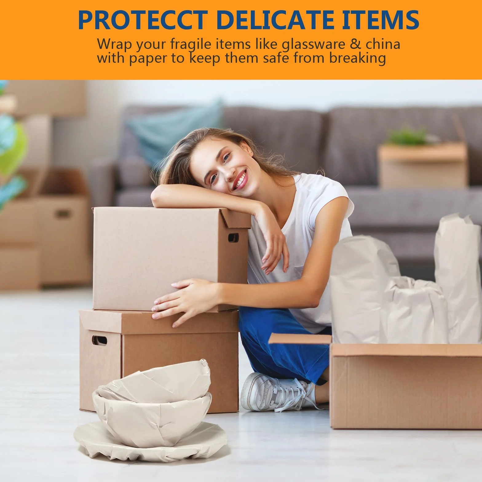 200 SHEETS 38 x 69 cm Packing Paper Sheet for Moving Shipping Wrapping Packing Box Newsprint Paper Moving Paper Moving Forniture Protecting Fragile Items Glass China Dishes Packing