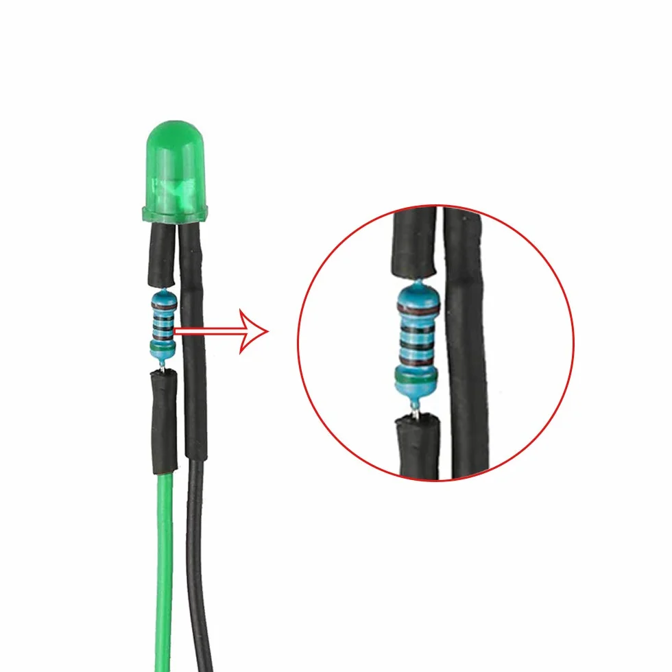 100 Pezzi 5mm LED Diodo ad Emissione Luminosa, Precablata 12V 20cm, LED Colorate Diffuse per Illuminazione (Verde)