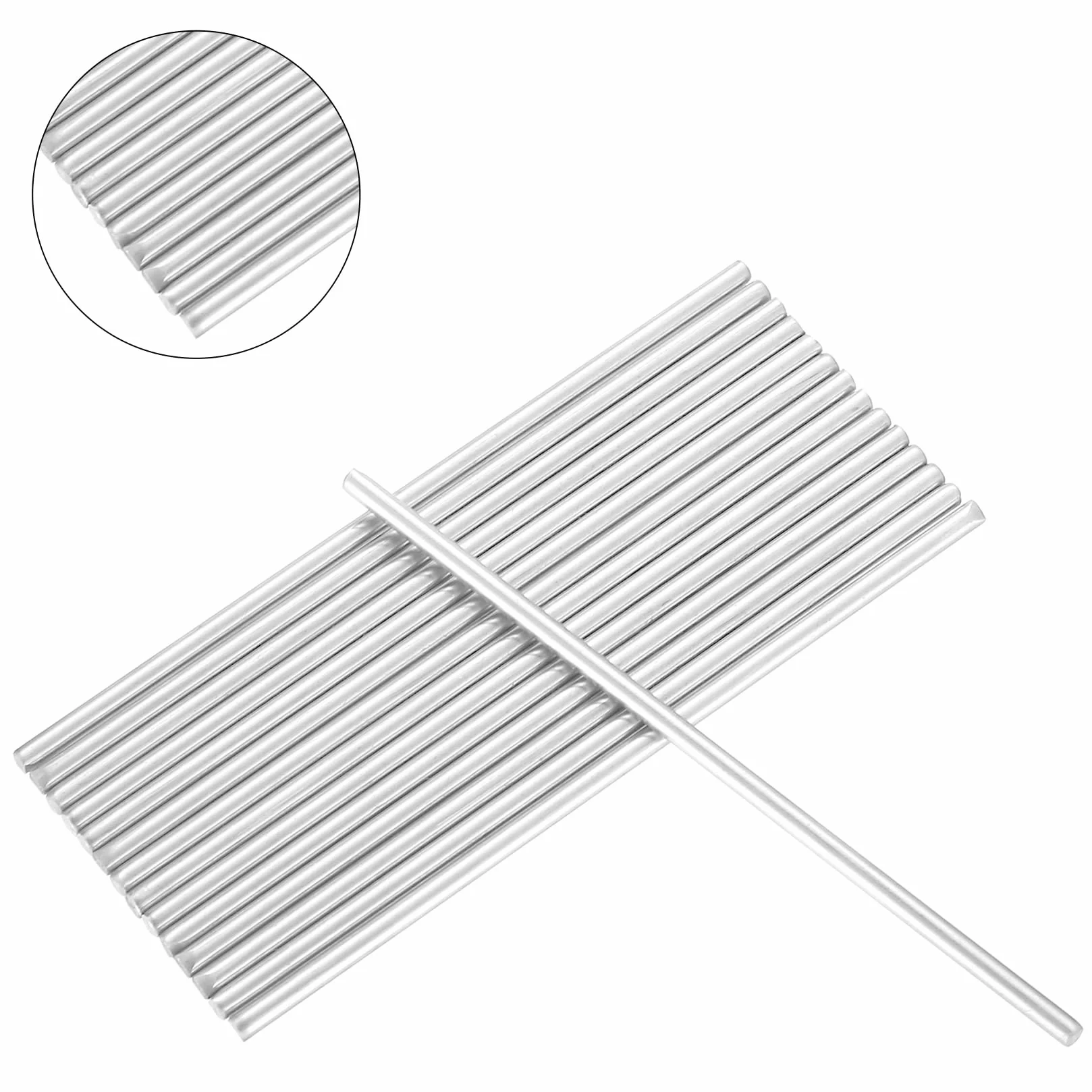 Aste di Acciaio Inox 3 mm x 100 mm Bacchette Cilindriche Barra Tonda Metallo per Giardino Fai da Te
