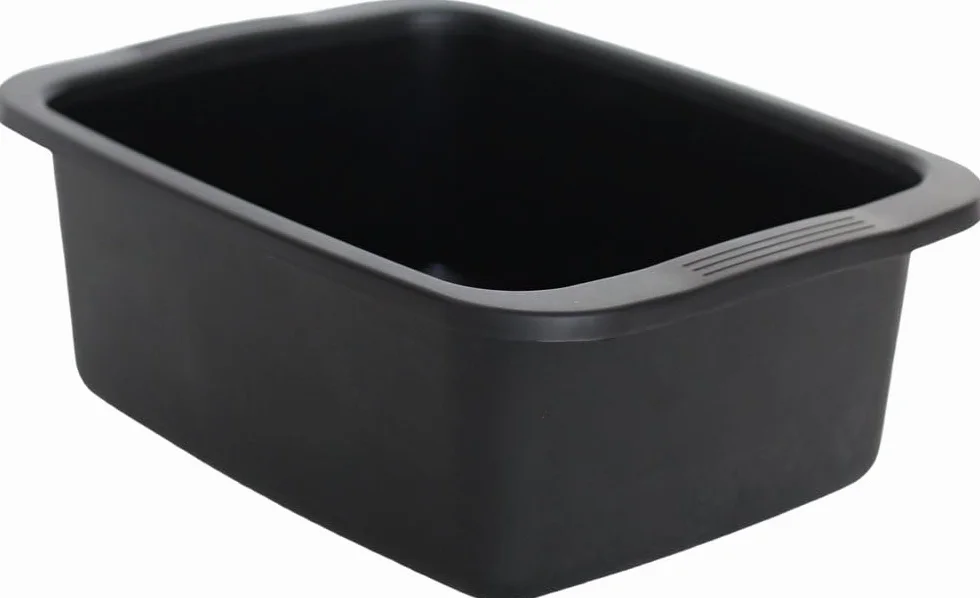 Macchiavelli catino rettangolare nero. Bacinella in plastica di capacità 10L. Vaschetta multiuso misure 42 x 31 x 15,5 cm