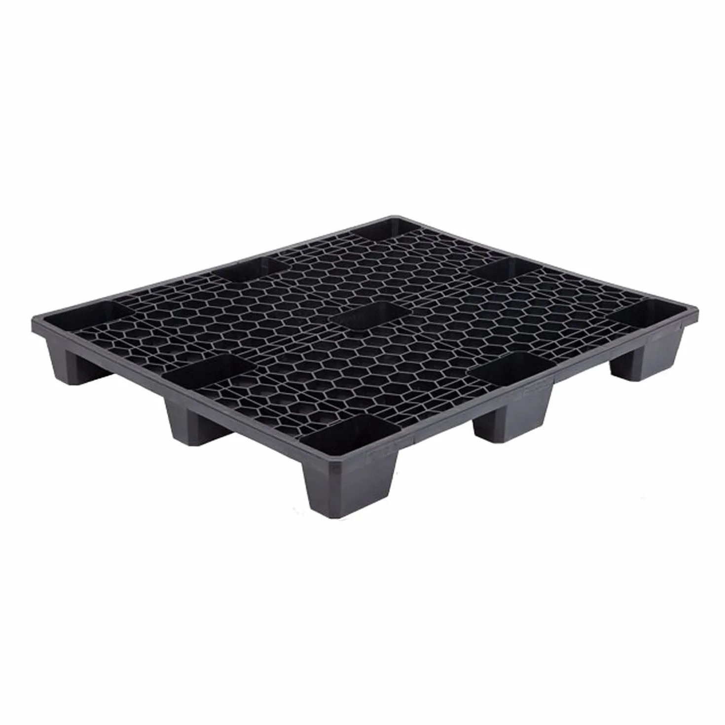 Propac Z-PALP100 Pallet Forato Industriale in Resina Colore Nero, 100 x 120 x 13.5 cm