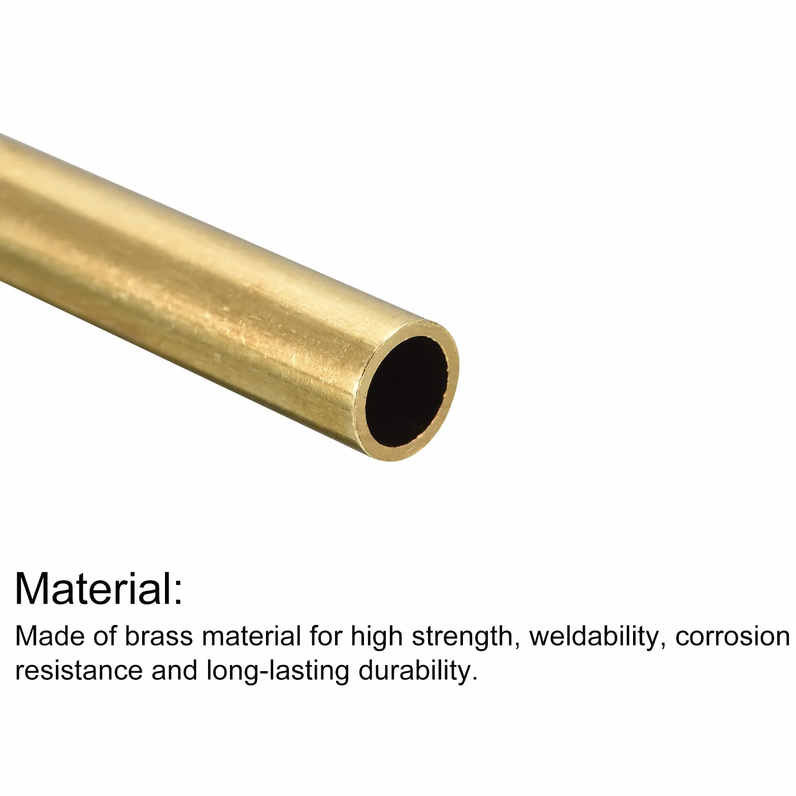 Ottone Tubo 9mm OD 1mm Spessore 250mm Lunghezza per Industria Fai-da-Te