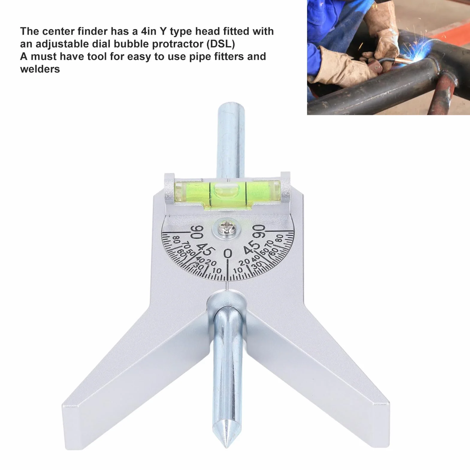 Pipe Center Finder Y Type Base, Pipefitter Centering Tool