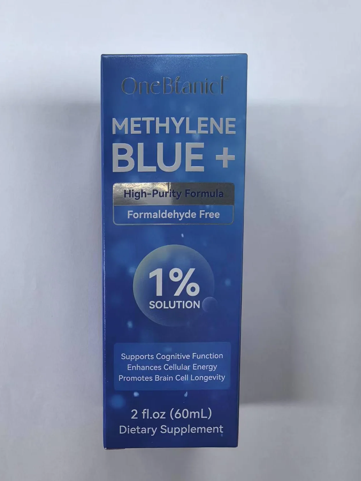 Methylene Blue 1% 60ml con Vitamina C & Stevia, Purezza Ultra Elevata, Testato in Laboratorio