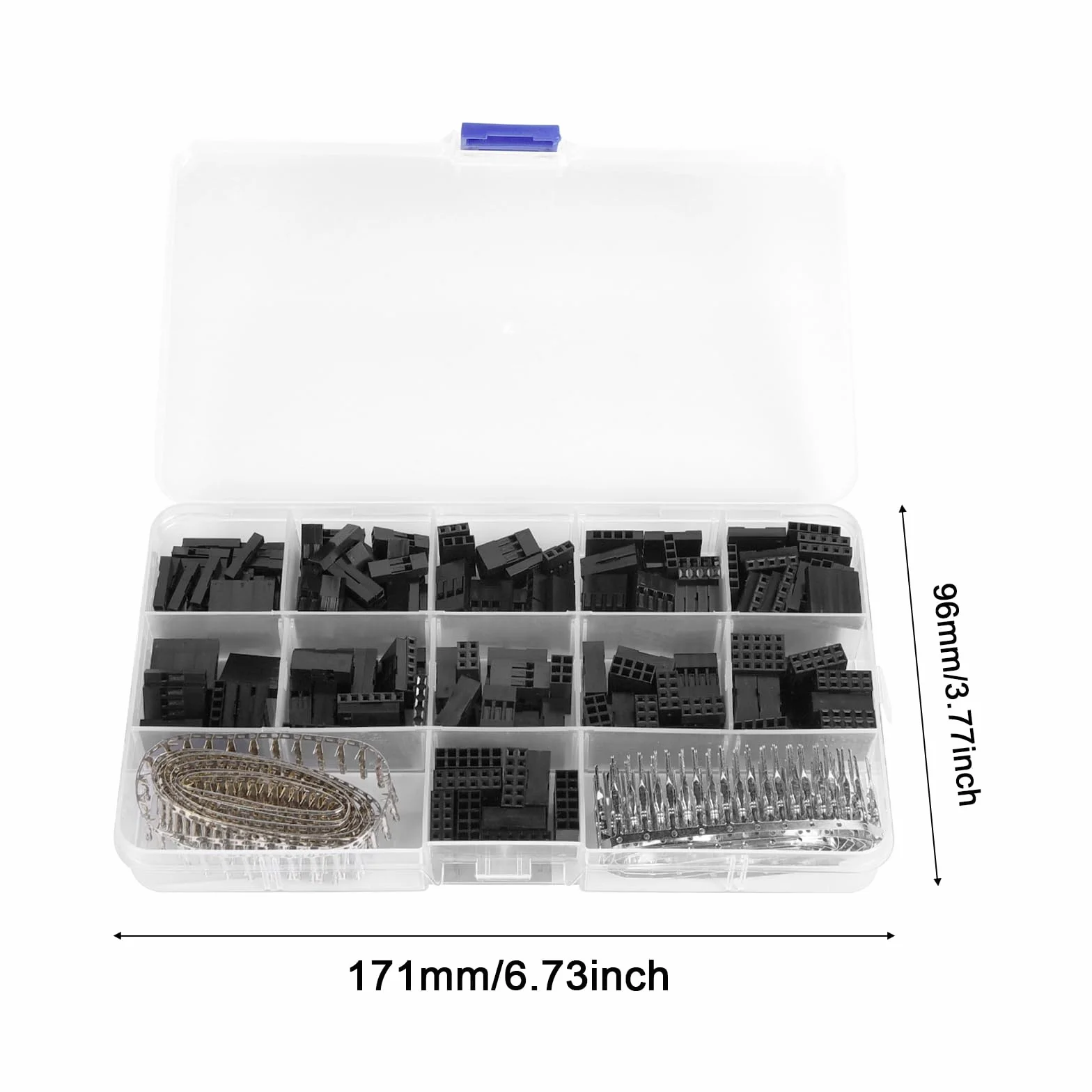 Dupont Set 620 Connettori 2,54 mm JST SM Femmina Crimpatrice