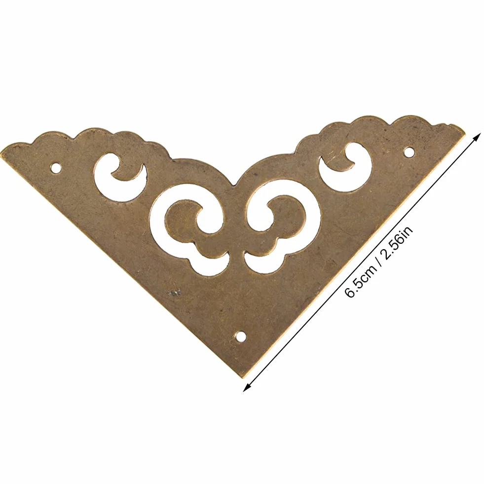 Angoli del petto in ottone, paraspigoli, per la decorazione di mobili(Bronzo)
