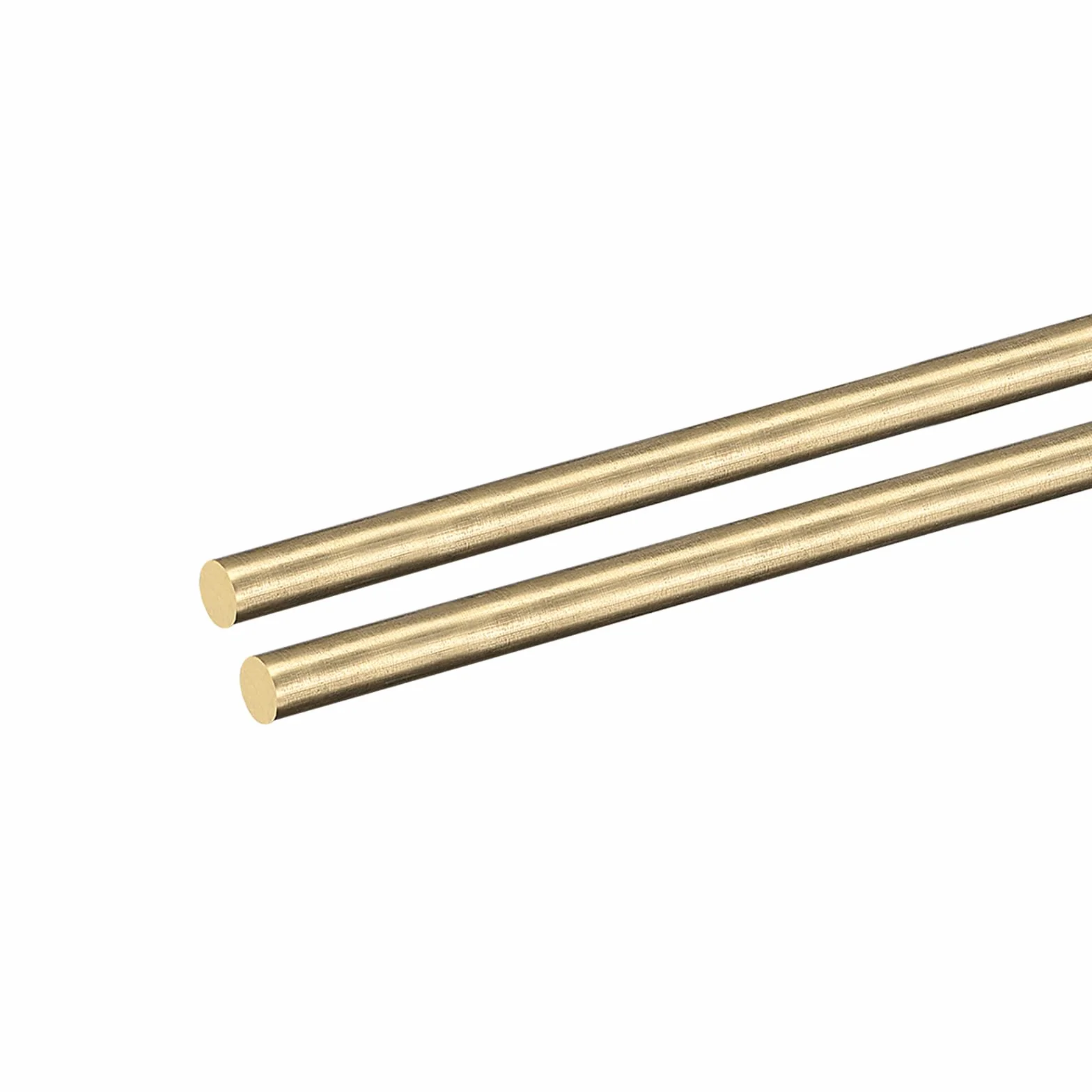 DMiotech 2pz 4mm x 300mm, Ottone Massiccio Tondo Asta, Ottone Asta Tornio Barra Scorte per Fai-da-Te Artigianato