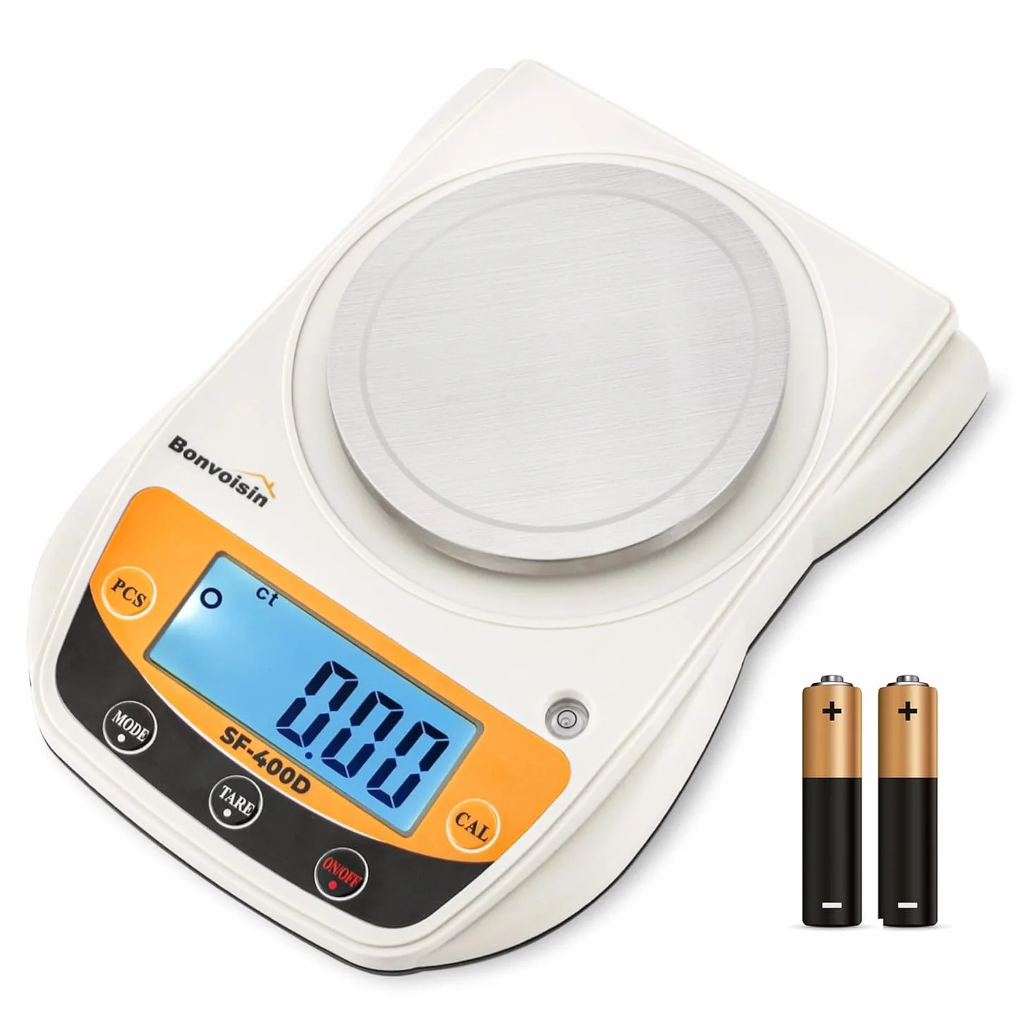 Bonvoisin Bilancia da Laboratorio Digitale 600g x 0.01g, Bilancia Analitica di Precisione, Bilancia Gioielli Elettronica con Display LCD, Accuratezza 0.01g per Uso Scientifico