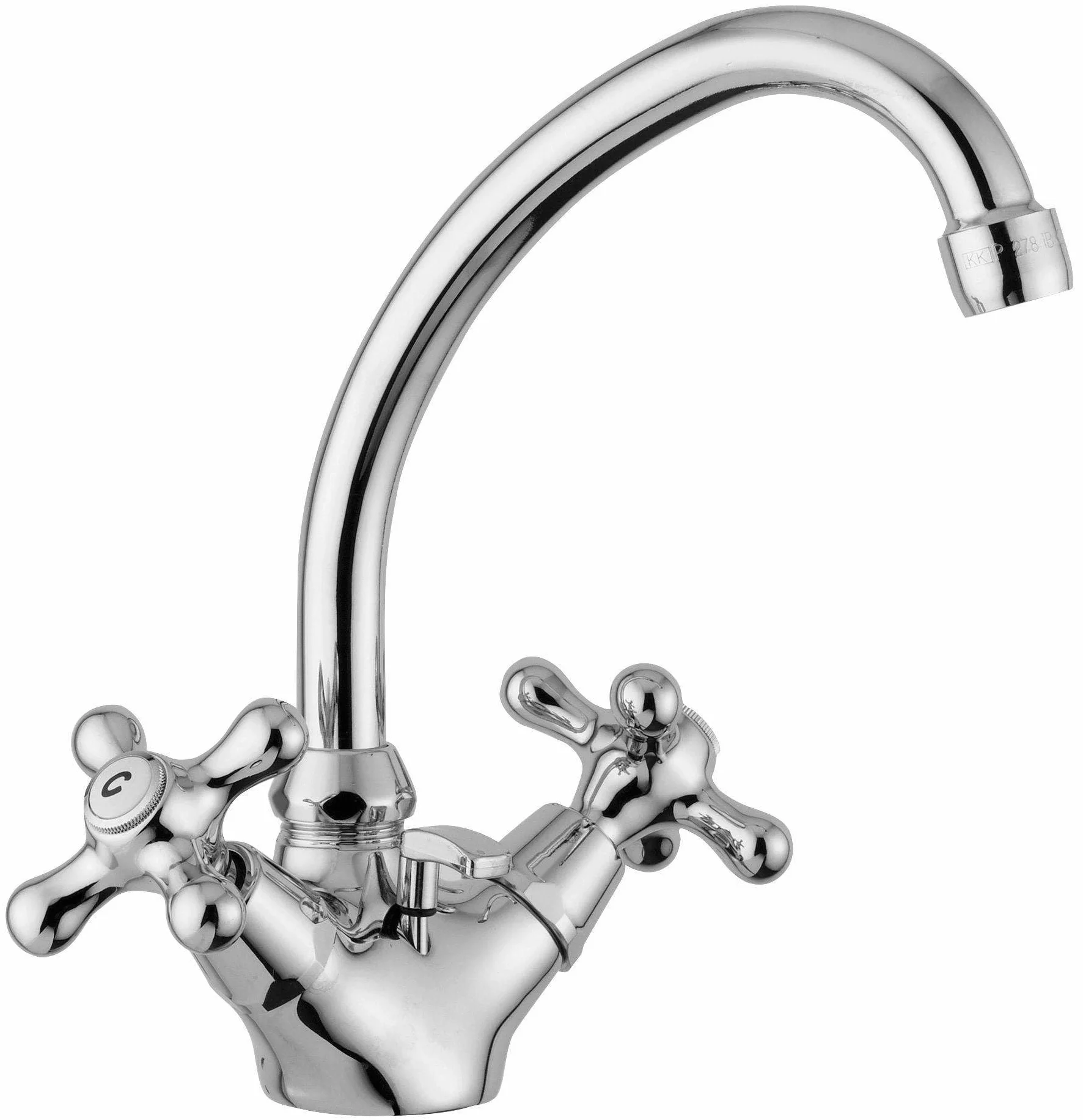 IRV077CR Gruppo monoforo lavabo girevole scarico automatico 1"1/4 IRIS PAFFONI