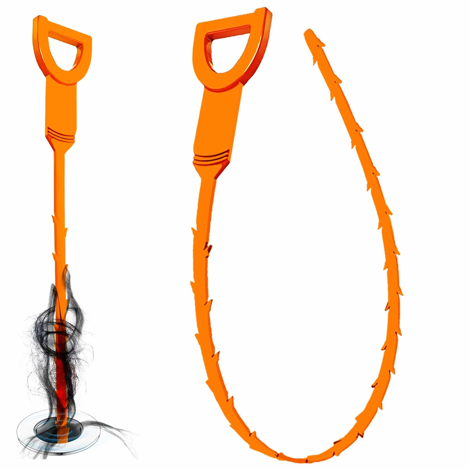 Serpente di scarico, scarico dei capelli, rimozione dell'intasamento, pinza flessibile, strumento di presa, pulitore di scarico per WC, fogne, doccia, cucina, bagno, vasca, scarichi intasati