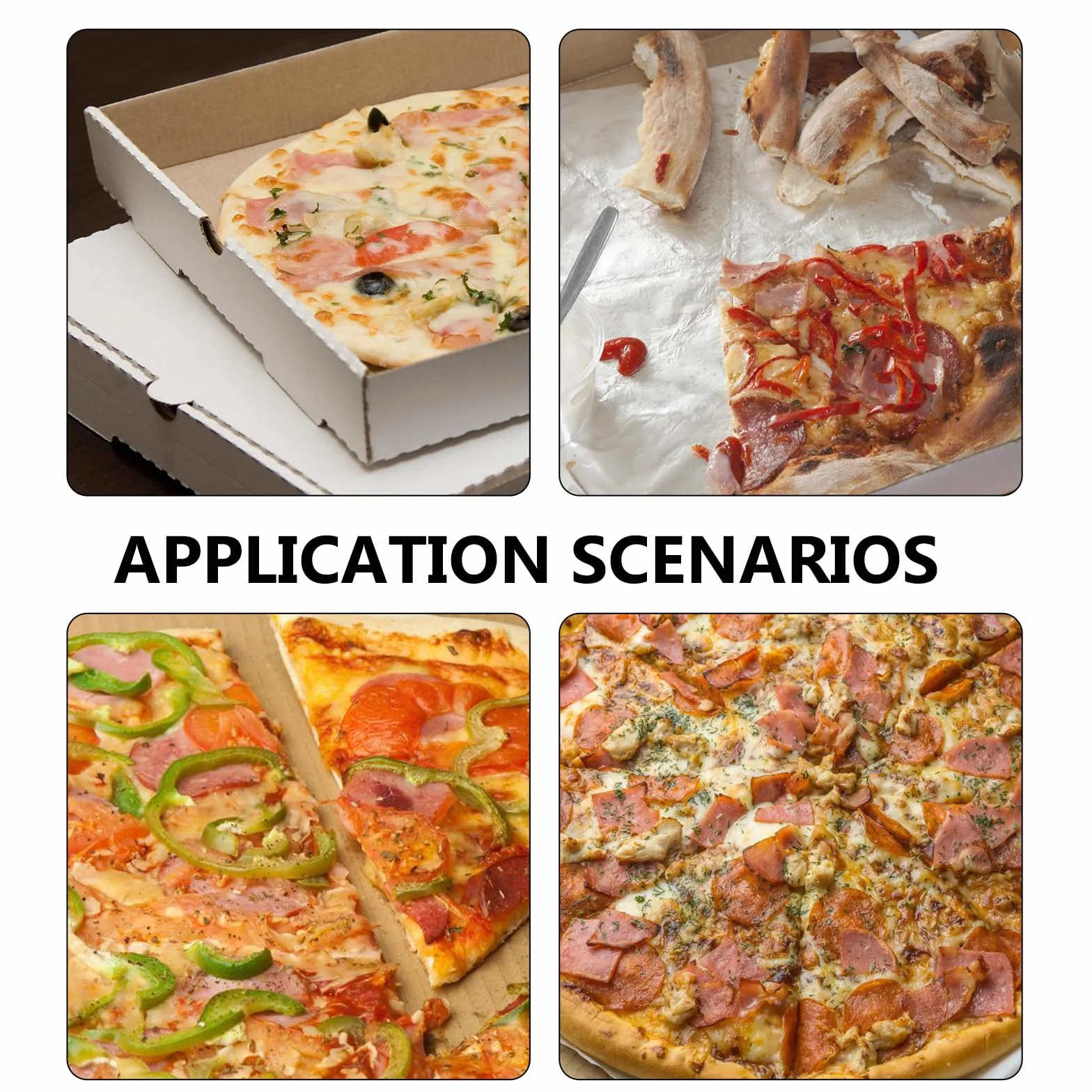 Cabilock 25 mini scatole per pizza in cartone bianco