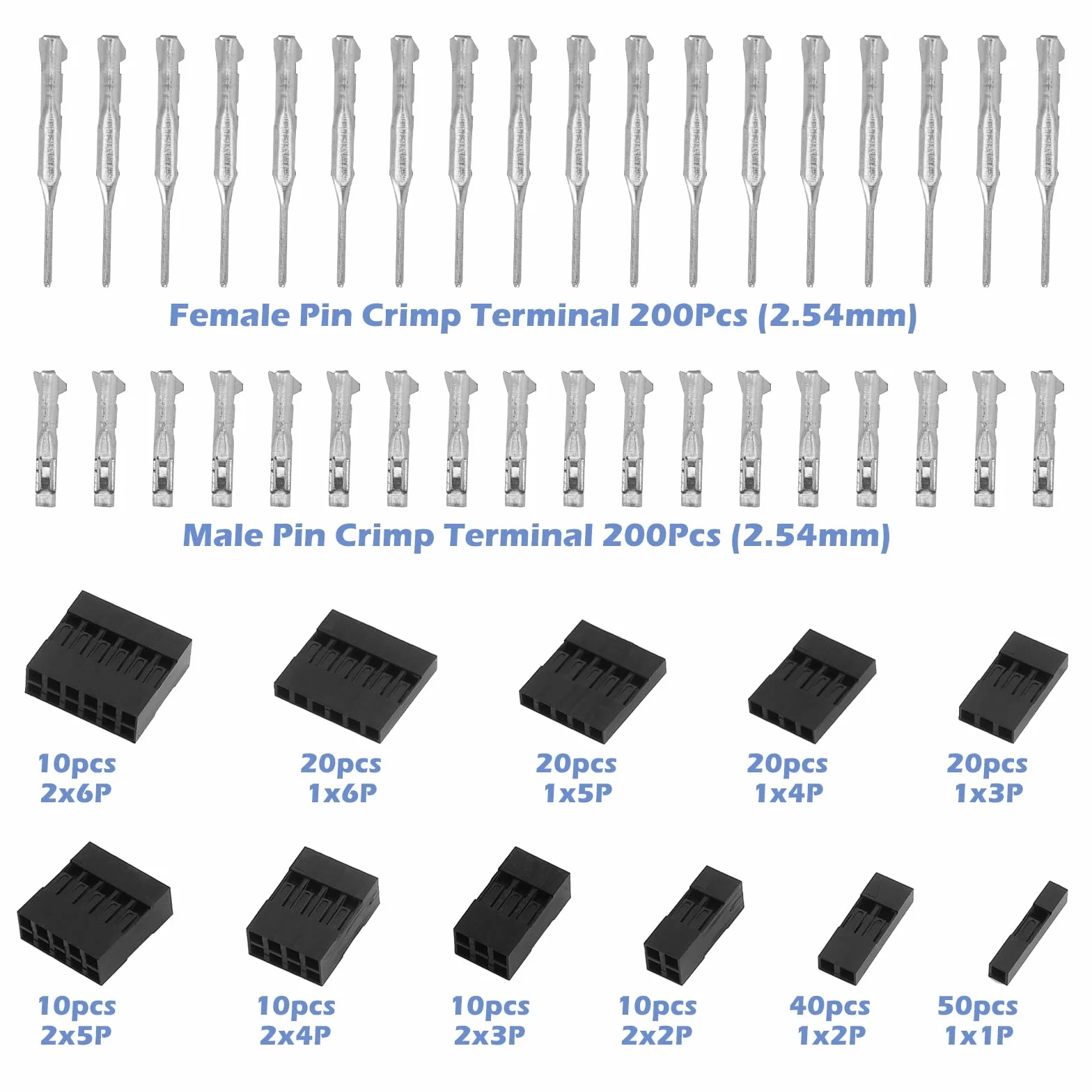 Kit Connettori Dupont 620pcs M/F 2,54mm 1-6 Pin JST per Arduino Raspberry Pi