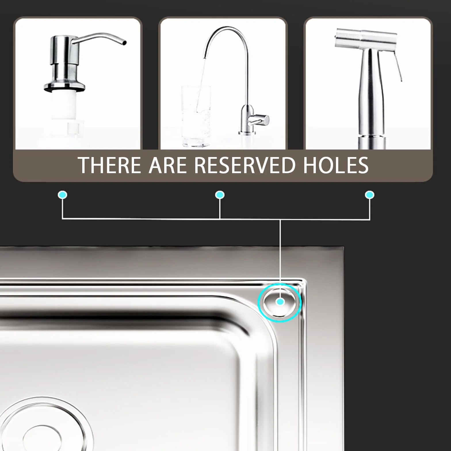 Lavello in Acciaio Inox Lavello Cucin Autoportante Lavello Cucina Commerciale Giardino Esterno lavando lavello per Interni Esterni Garage e Cortile Ristorante Lavanderia (42 x 37 x 82cm)