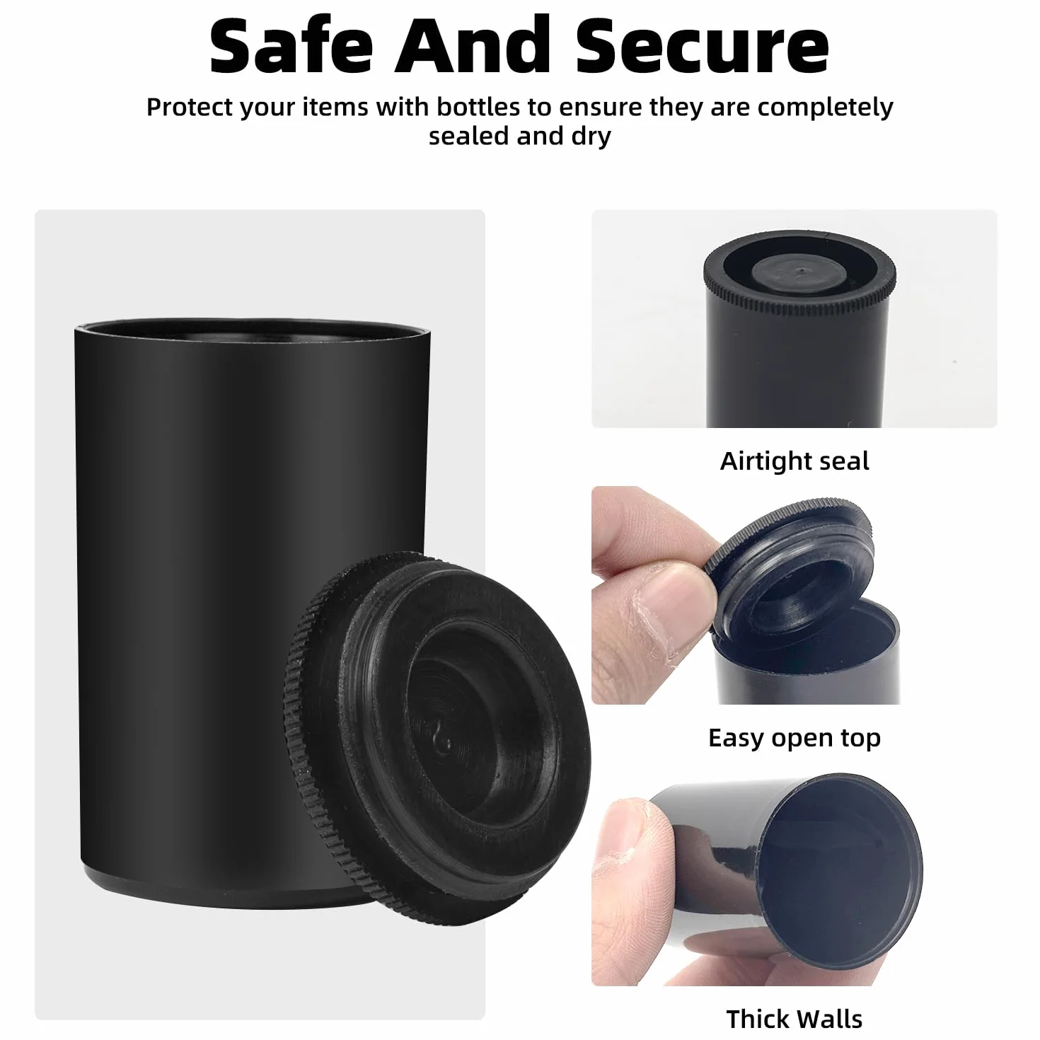 30 Pezzi film canister, plastica con coperchio, pellicole scatole, lattine di film riutilizzabili per conservare piccoli oggetti, accessori, contenitori lattine