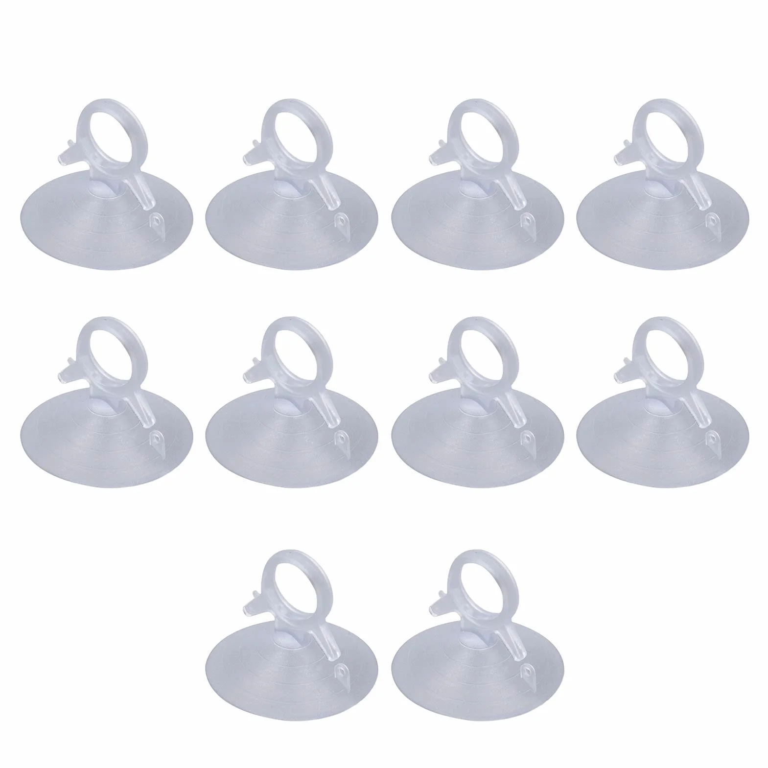 10 Pezzi Ventose per Finestre, Confezione da ventose per parasole auto in Plastica PVC Sostituzioni Ventose Anti-Collisione con Anello di Tiro per Cucina Esterna Bagno Specchio Finestra