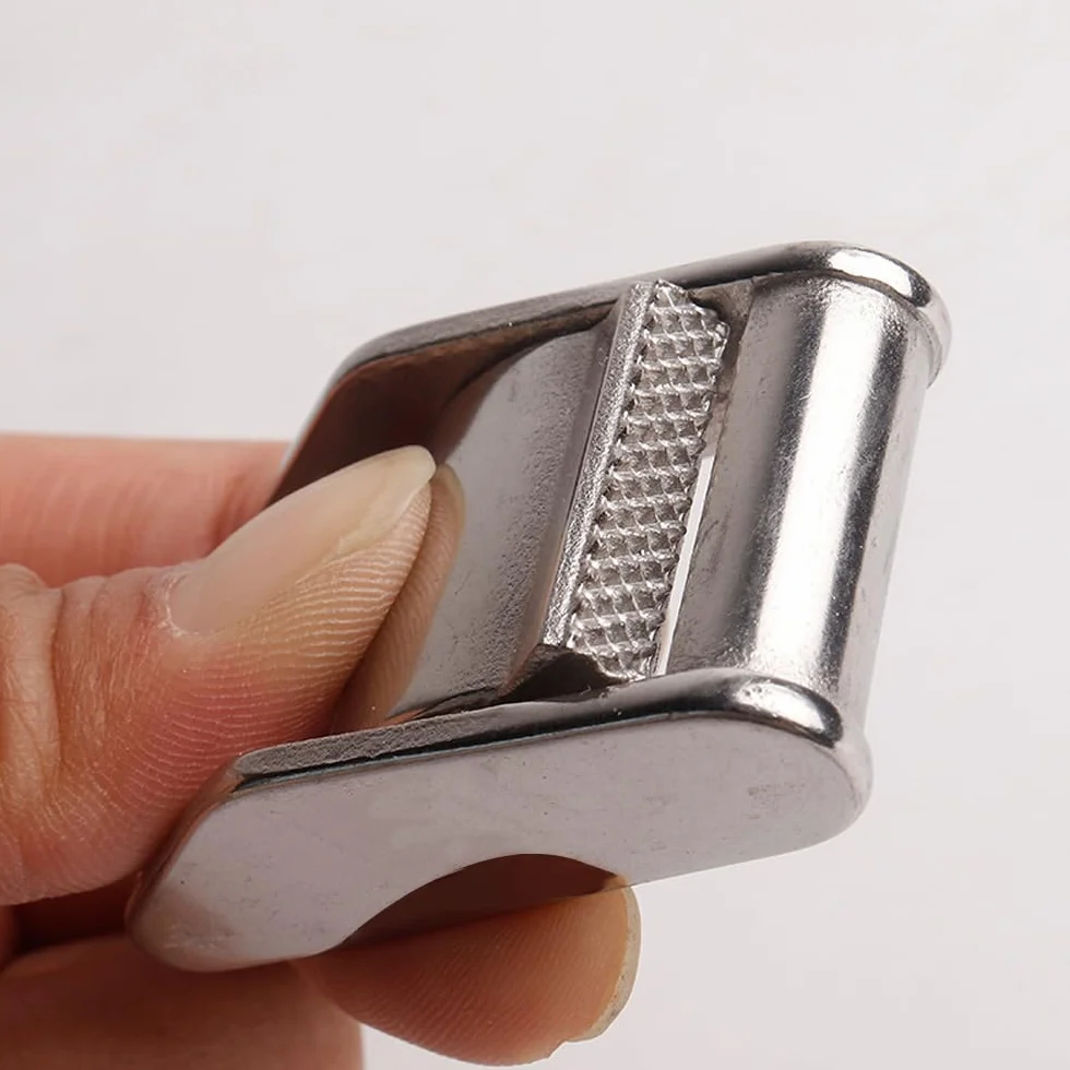 POFET - Fibbie a camma in acciaio inossidabile 316, fibbia con leva per cinghie - 2,5 cm (2 pezzi), senza cinghia