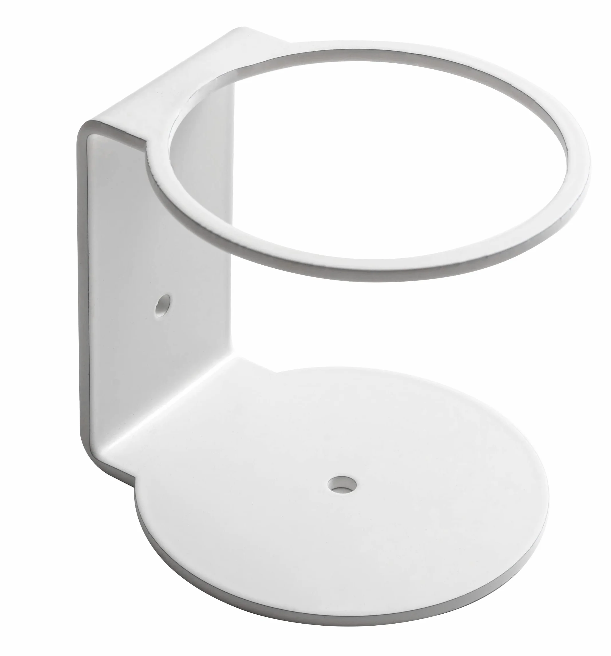 IPEA Porta Flacone da Parete in Ferro – Portaflacone da Muro per Dispenser di Gel Igienizzante, Sapone, Bottiglie – Per Casa, Negozio, Hotel, Azienda – Bianco – Altezza 90 mm, BSFLAB