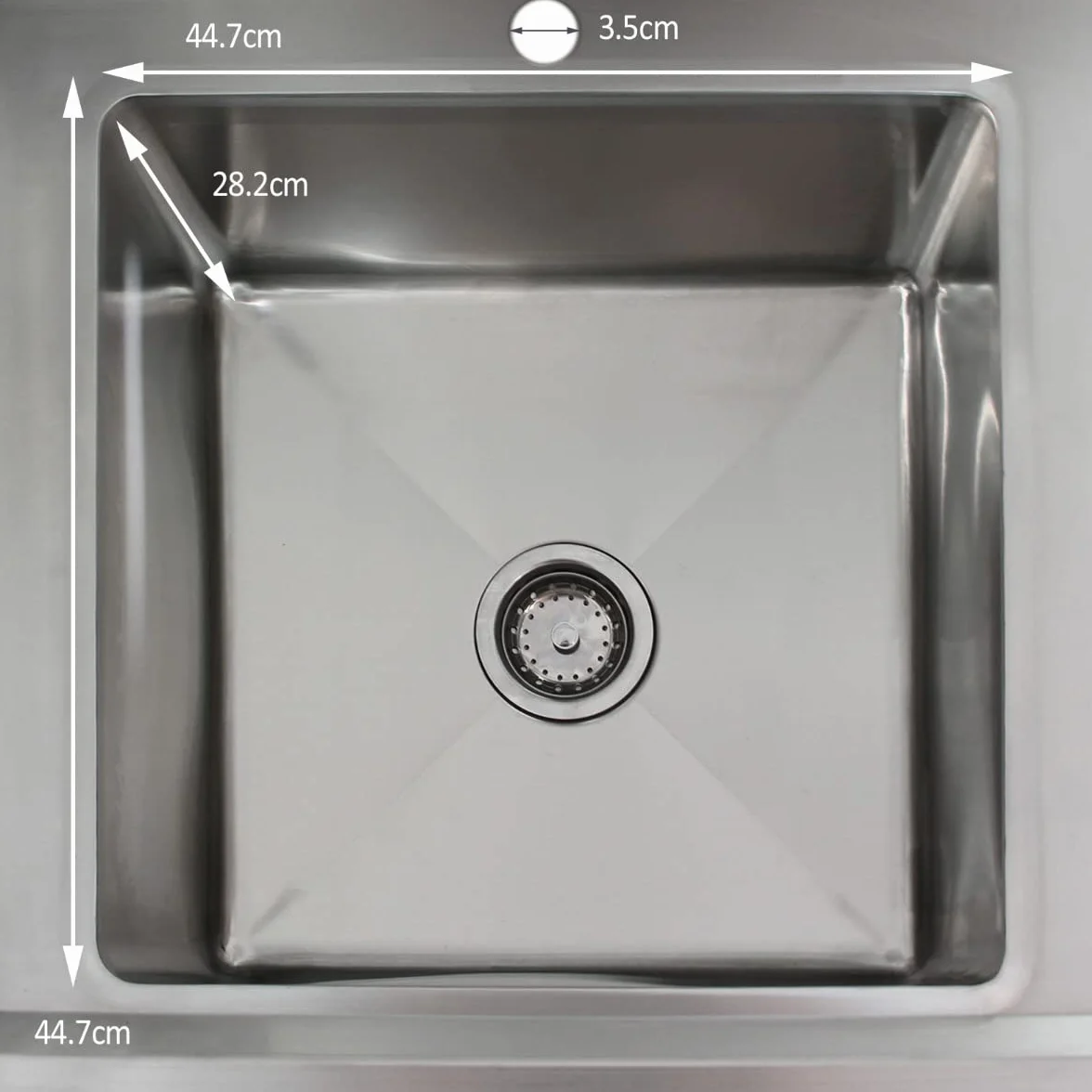 Lavello per ristorazione in acciaio inox cucina commerciale ristorante bar utility 90x120x60cm scolapiatti a sinistra a libero posizionamento ripiano inferiore regolabile Drenaggio a Sinistra