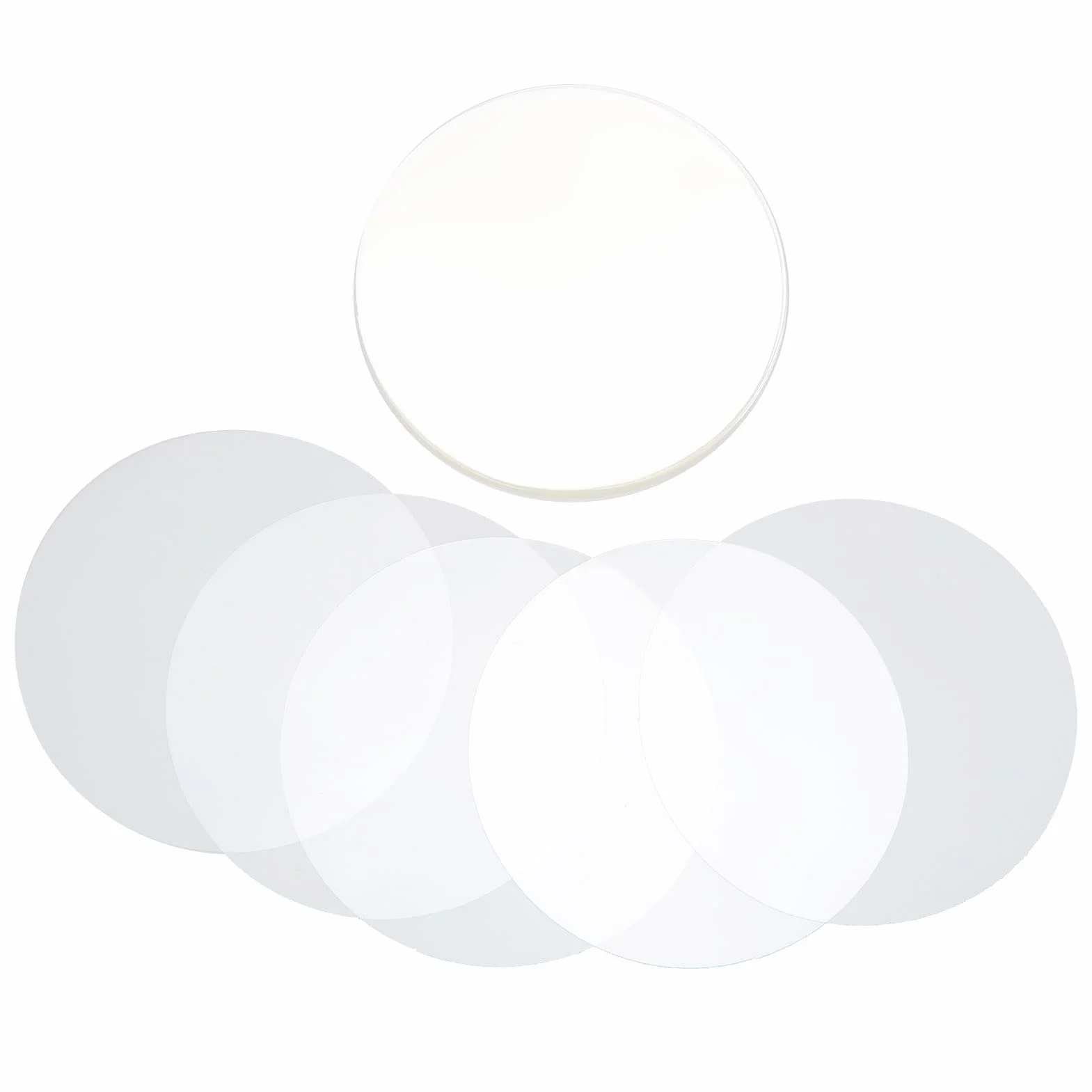 SEAFRONT 100Pcs Badge Film PVC Materiale Trasparente Circle Badge Pellicola Protettiva per Button Maker Fai da Te (58 MM)