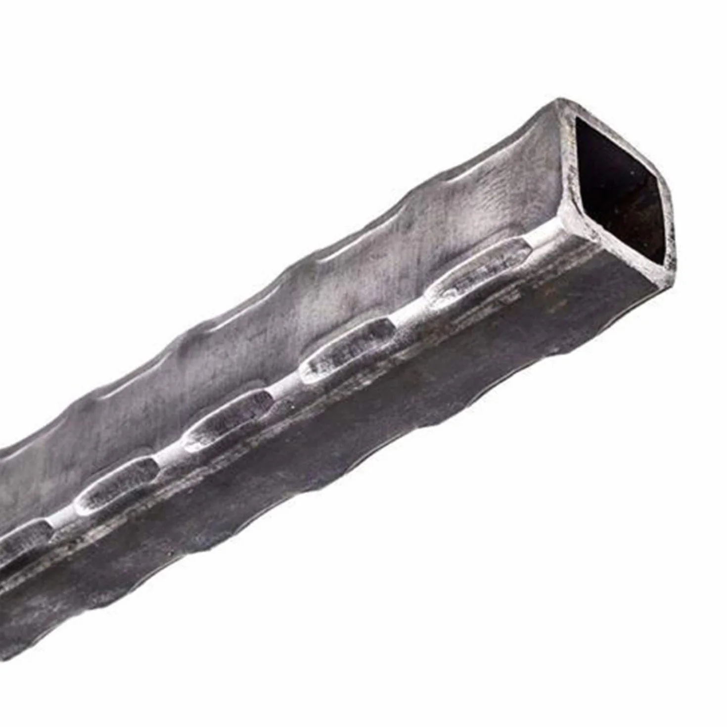 Tubo in ferro quadrato vuoto martellato 30x30 mm spessore 2,5 mm 2000 mm Made in Italy