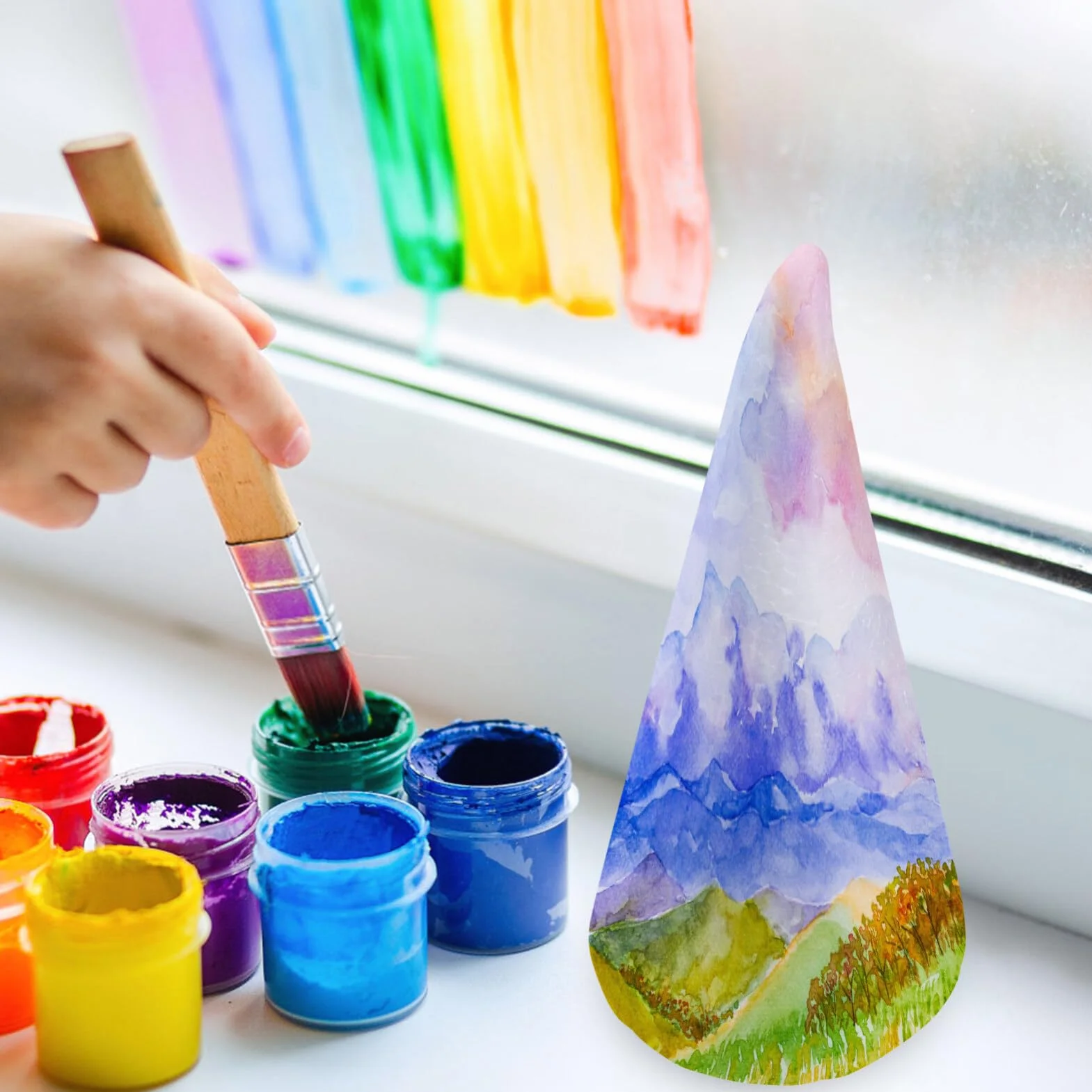 Happyyami Coni di polistirolo in schiuma per fai da te, coni di polistirolo bianco, torre conica di schiuma, materiale artistico per Natale, scuola, progetti fai da te 6
