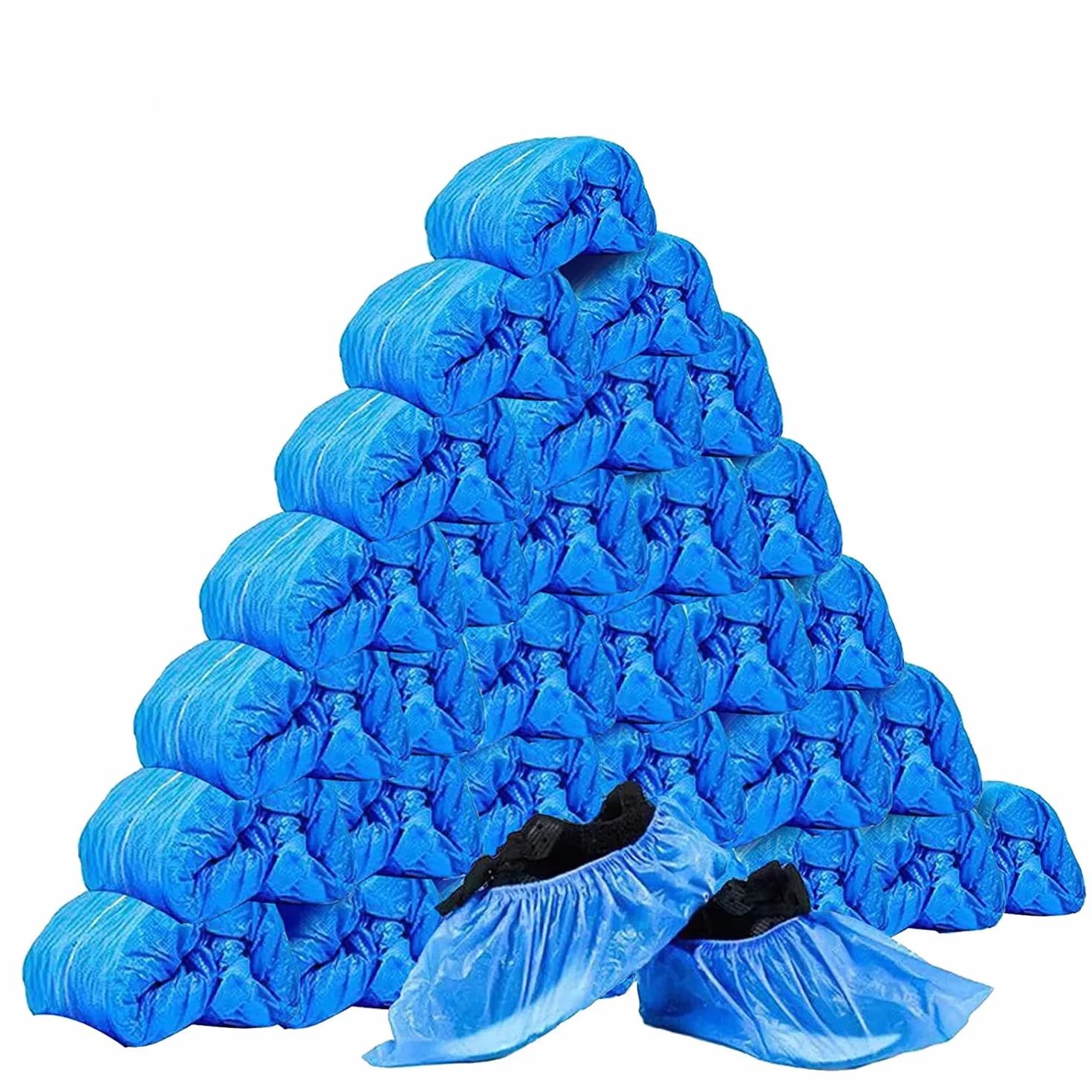 Copriscarpe Impermeabili MAQA 100 pz 42 cm Calzari Monouso USA e Getta Antiscivolo Blu