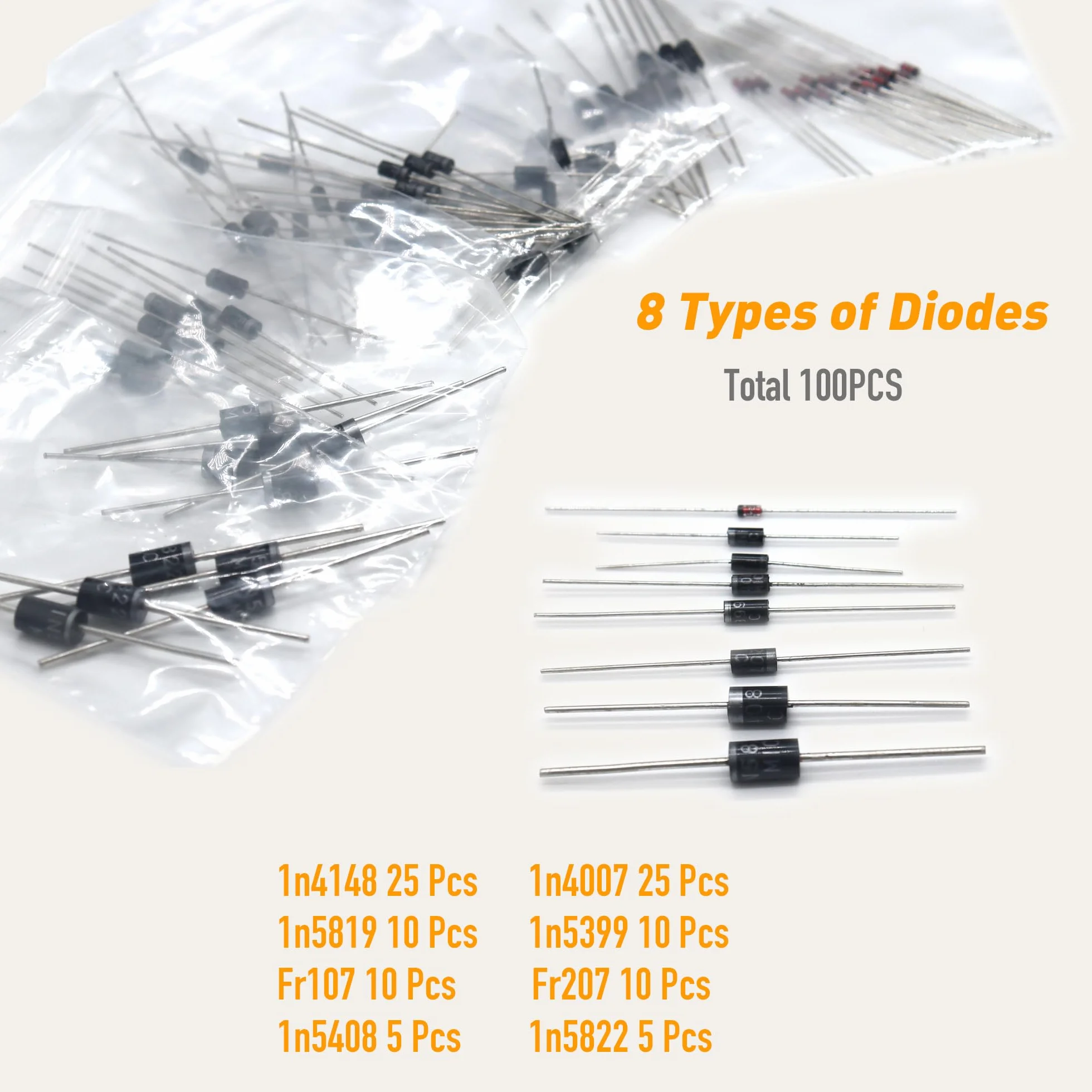 DIYoung 1390 PZ Kit di Componenti Elettronici, LED, Resistenze, Condensatori, Transistor