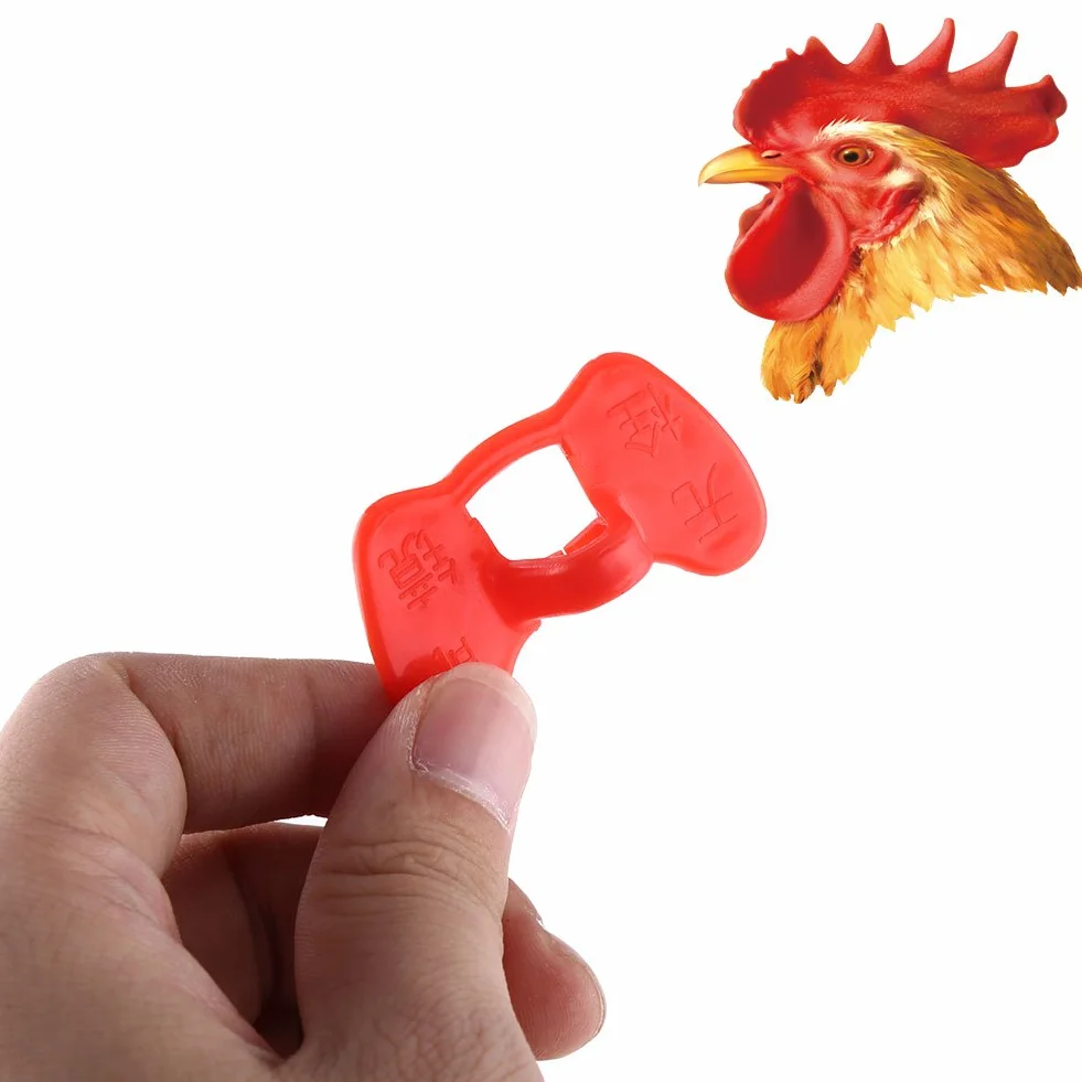 Akozon Occhiali Per Polli, 20 Pezz Occhialini per Galline Ovaiole Anti Beccaggio