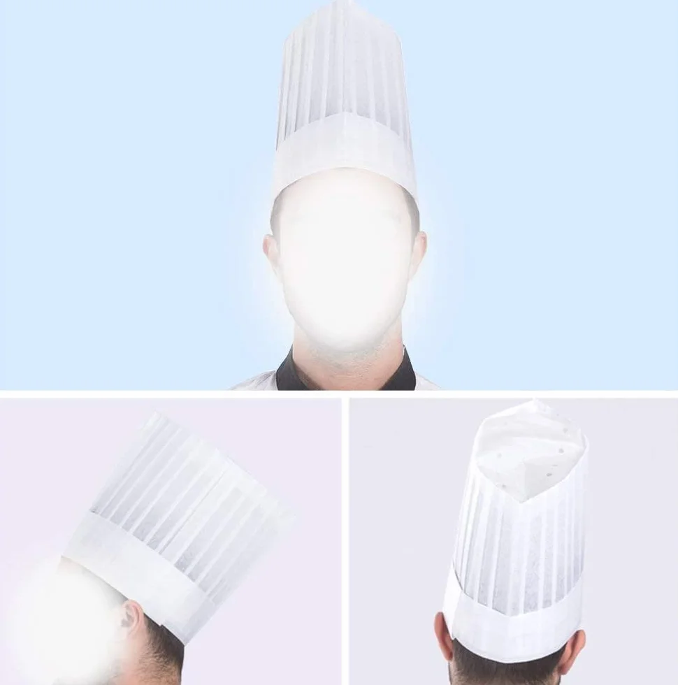 Cappelli da Cuoco Regolabili 9 Pollici Set per Cucina Ospitalità Ristorante