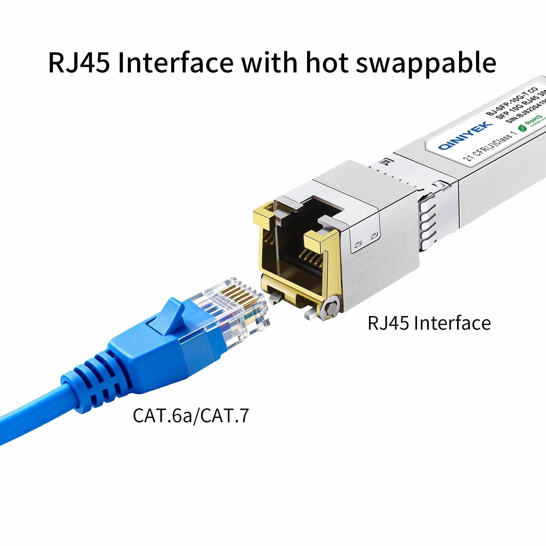 4 ricetrasmettitori SFP+ a RJ45 10 Gb 10Gbase-T compatibili Cisco Ubiquiti Unifi