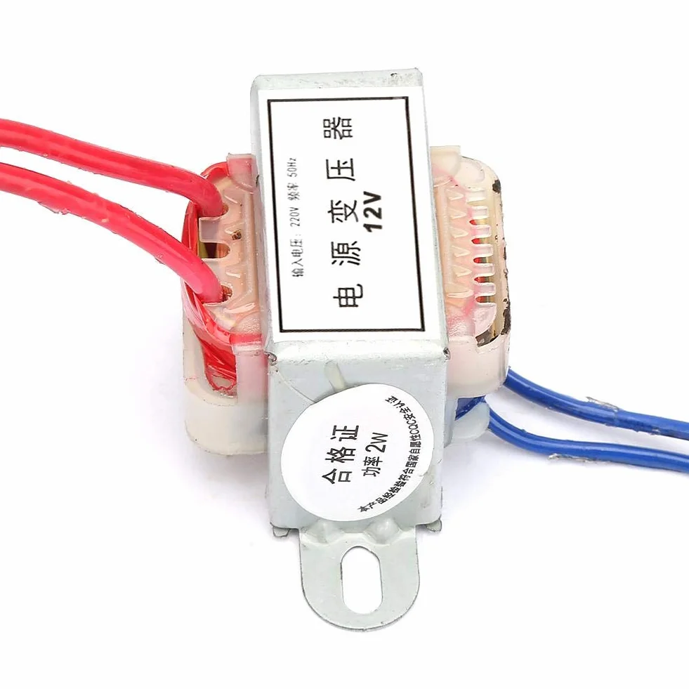Trasformatore 220v 12V/24V AC di Uscita Ingresso 2W 220V 50Hz Single Power Transformer per Automotive Elettricità(12V)