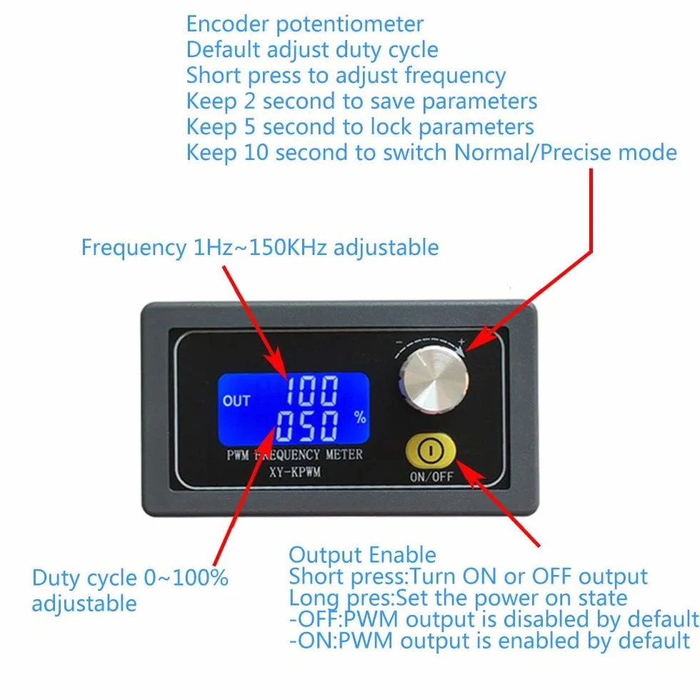 Generatore di Segnali a Onda Quadra Generatore di Segnali a Onda Quadra, Modulo di Impulsi PWM Modulo Regolabile in Frequenza PWM Generatore di Segnali a Onda Quadra Frequenza di
